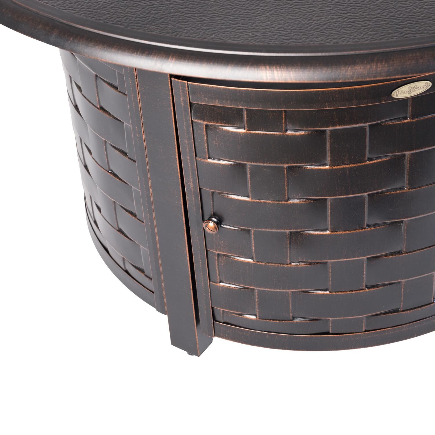 Ultimate Patio SC62746 Magnolia Way 42-Inch Round Aluminum Propane Fire Pit Table - Detail thumbnail