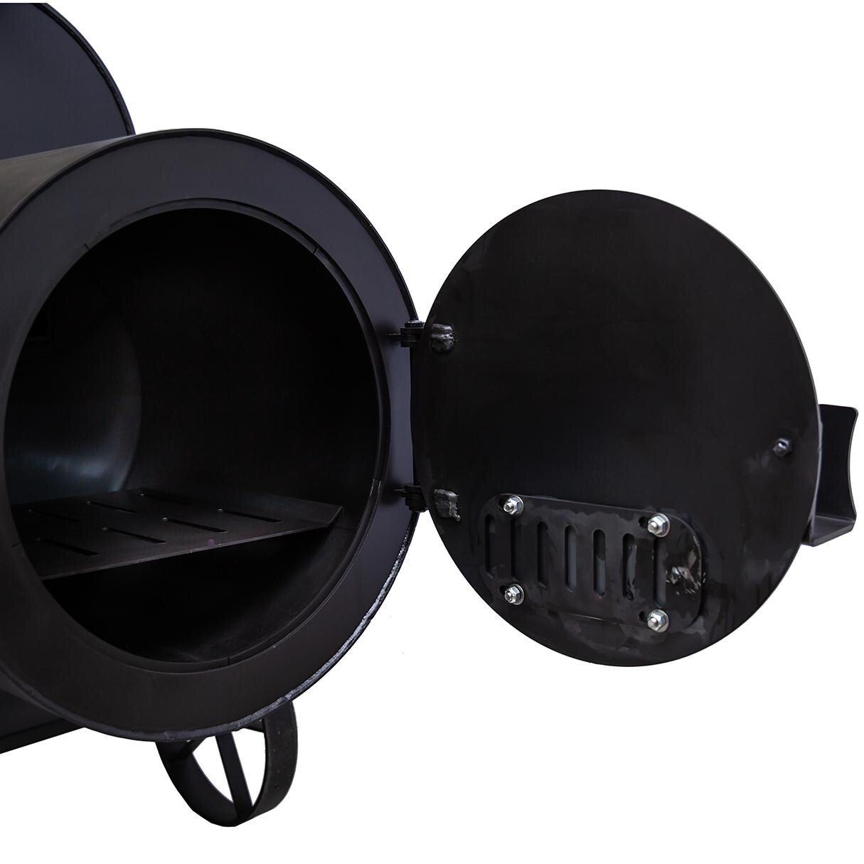 Old Country BBQ Pits G2-HD Gen 2 Smoker - Offset Smoker Open - Detail