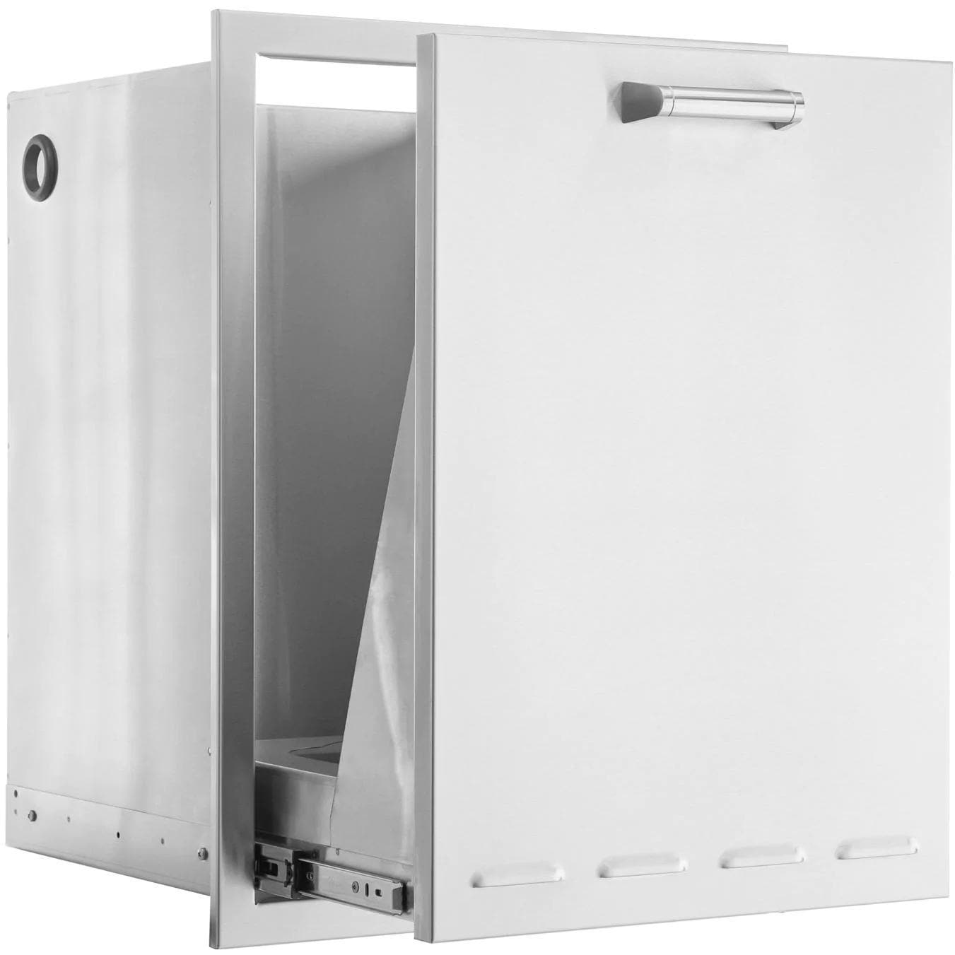 BBQGuys Signature BBQ-260-TRLP-DRW Contempo 20-Inch Stainless Steel Roll-Out Trash or Propane Tank Drawer - Drawer Open thumbnail
