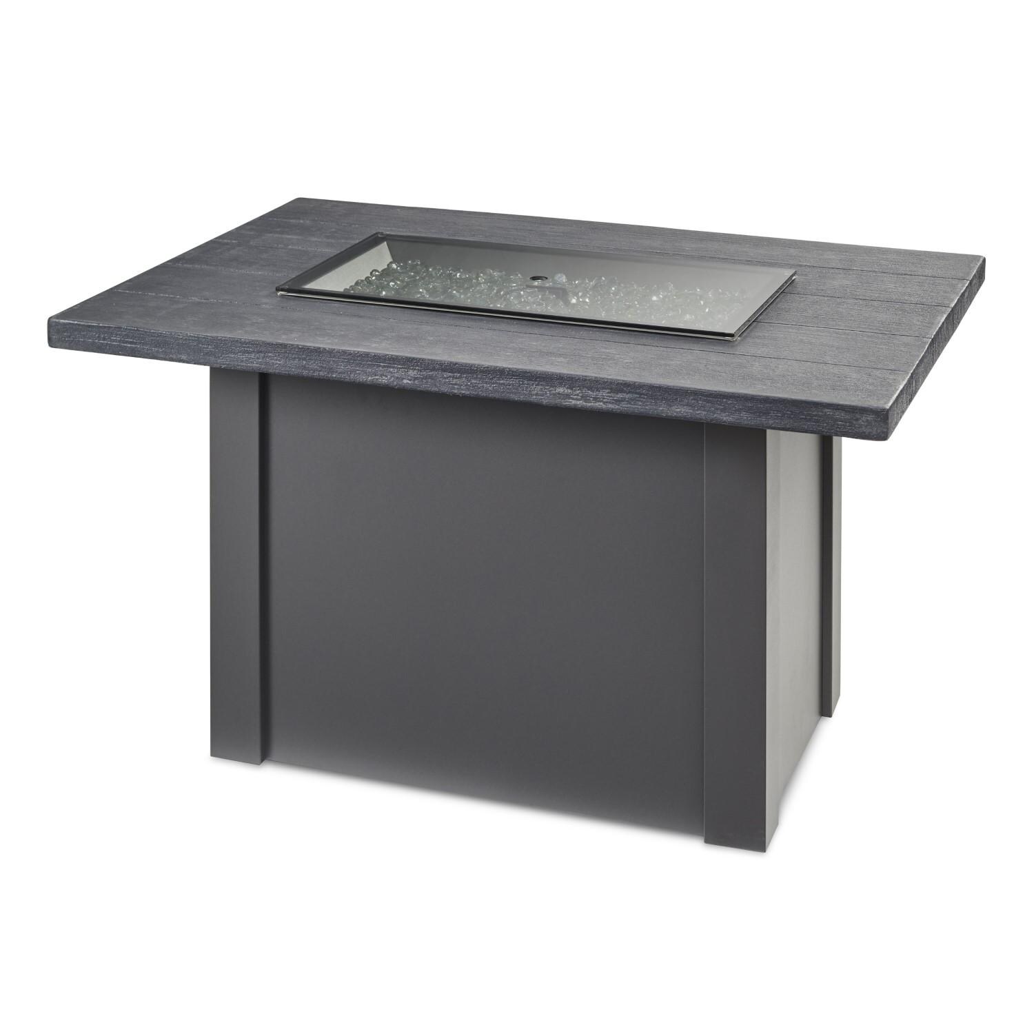 Havenwood 44 Inch Fire Pit Table W/ Carbon Grey Top & Grey Base - Cover - White Background thumbnail