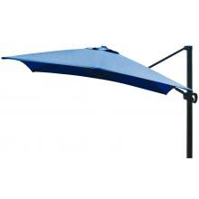California Umbrella 10 Ft. Square Aluminum Multi-Position Tilt Cantilever Patio Umbrella W/ Crank Lift & Aluminum Ribs - Bronze Frame / Sunbrella Canvas Pacific Blue Canopy
