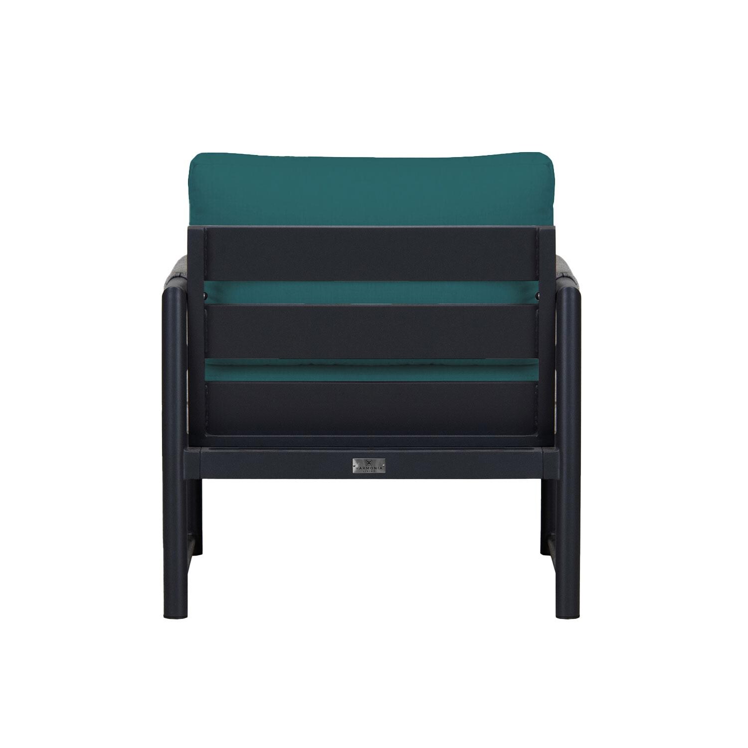 Lakeview AVEBAY-BK-CO-CC-PC Avenue Bay Black/Carbon Club Chair - Spectrum Peacock - Rear View - White Background thumbnail