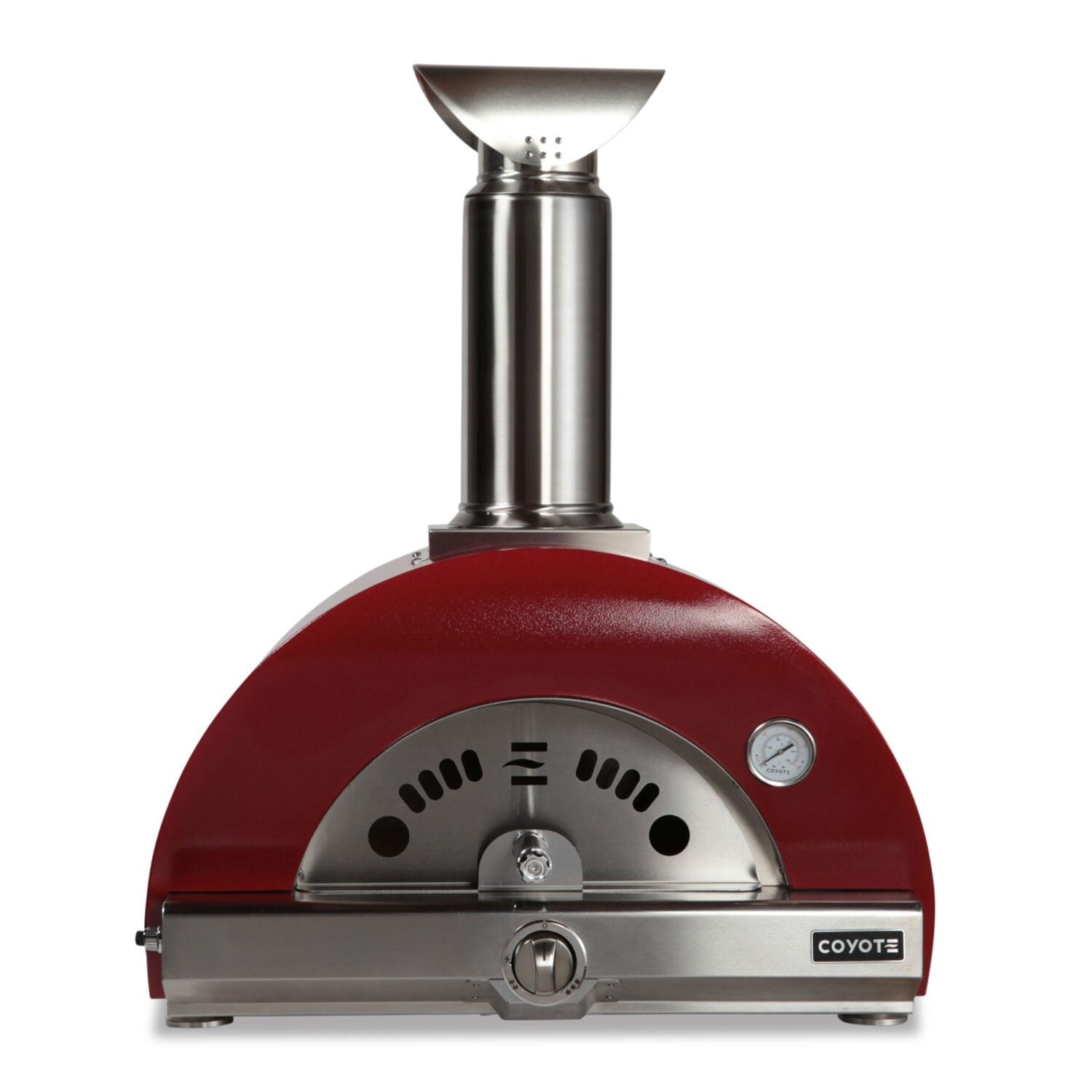 Coyote C1PZ30HRNG 30 Inch Hybrid Natural Gas Pizza Oven - Red - Display - White Background thumbnail