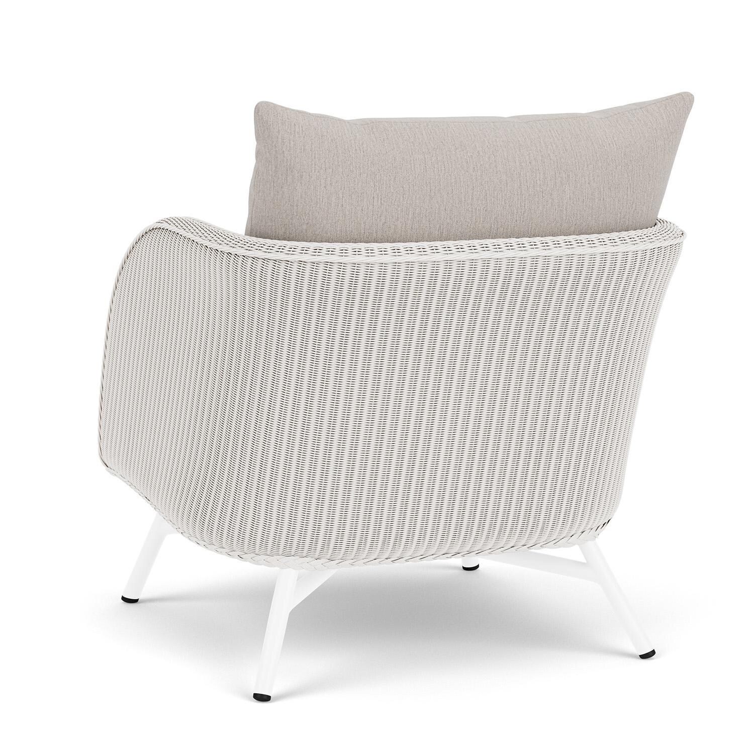 Lloyd Flanders Essence Lounge Chair W/Remy Cloud Fabric - White Finish - Back Left thumbnail