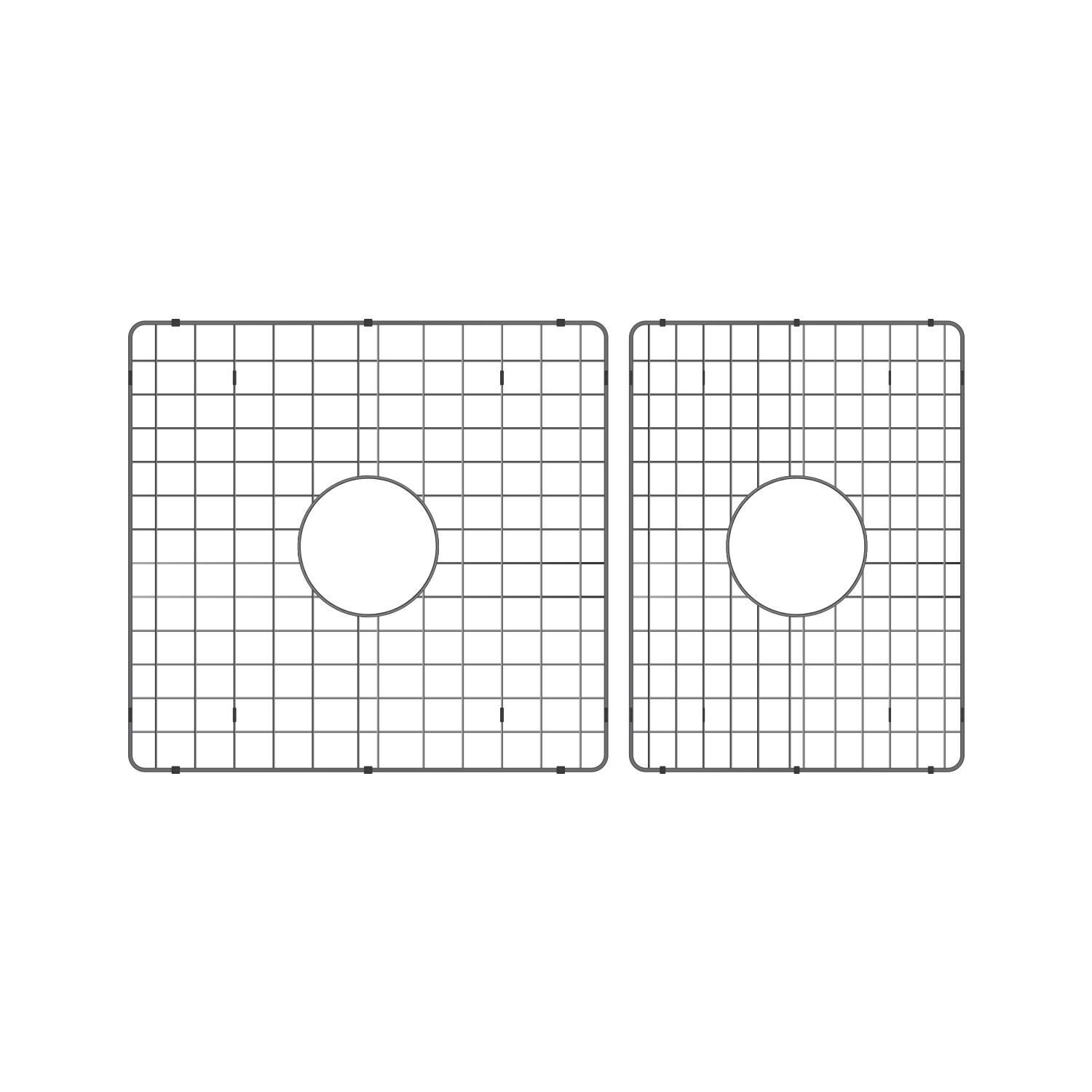 BBQGuys Signature Undermount Stainless Steel 33-Inch 60/40 Double Bowl Sink W/Grids and Strainers - Grid - Detail thumbnail