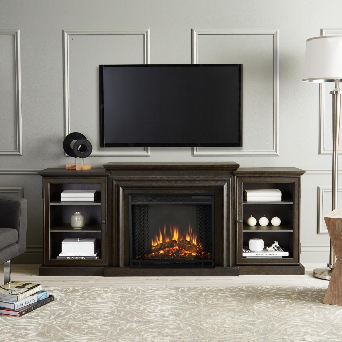 Real Flame Frederick 72Inch Electric Fireplace Entertainment Center