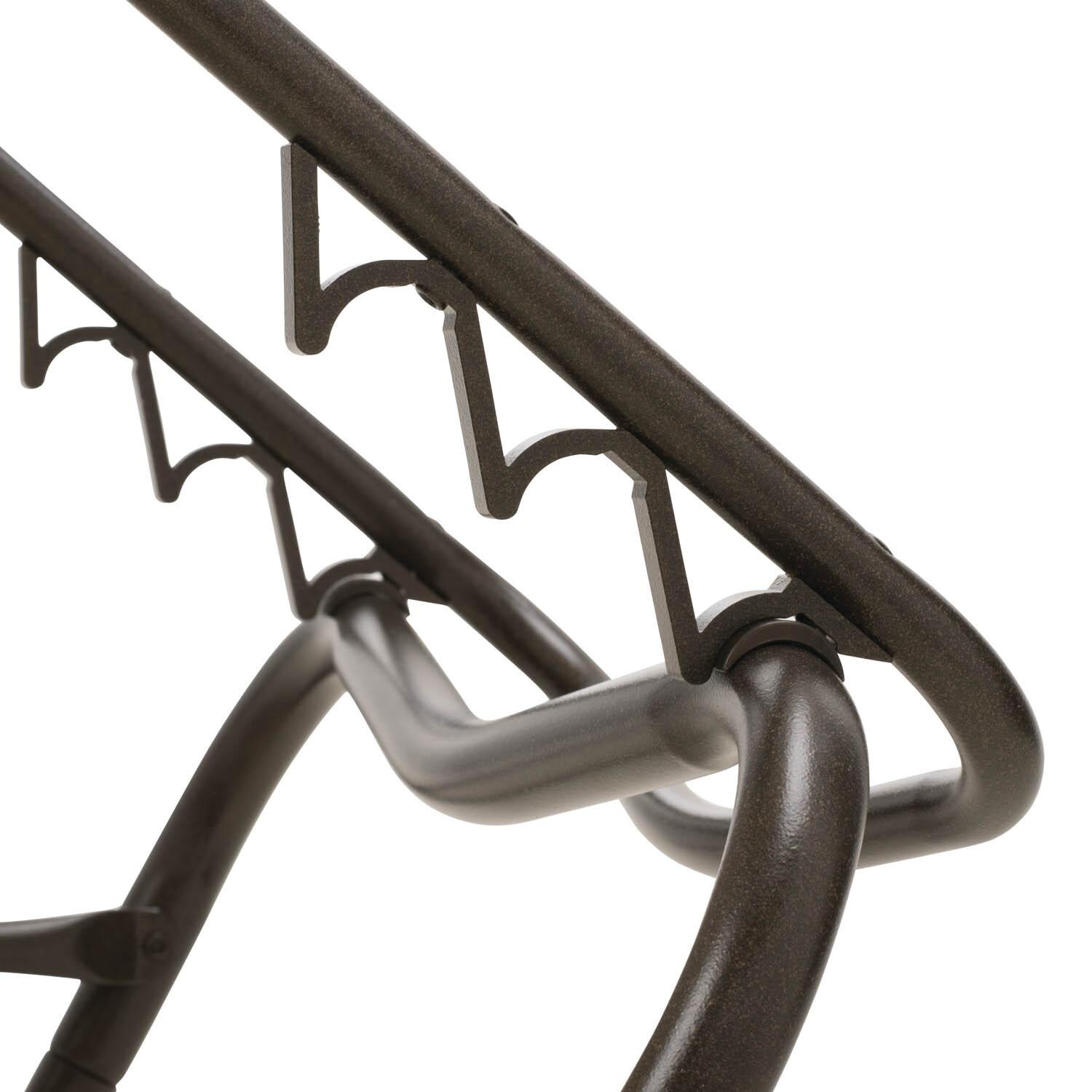 Gardenella Sling Four-Position Lay Flat Stacking Armless Chaise - Adjustment Bar - Textured Aged Bronze thumbnail