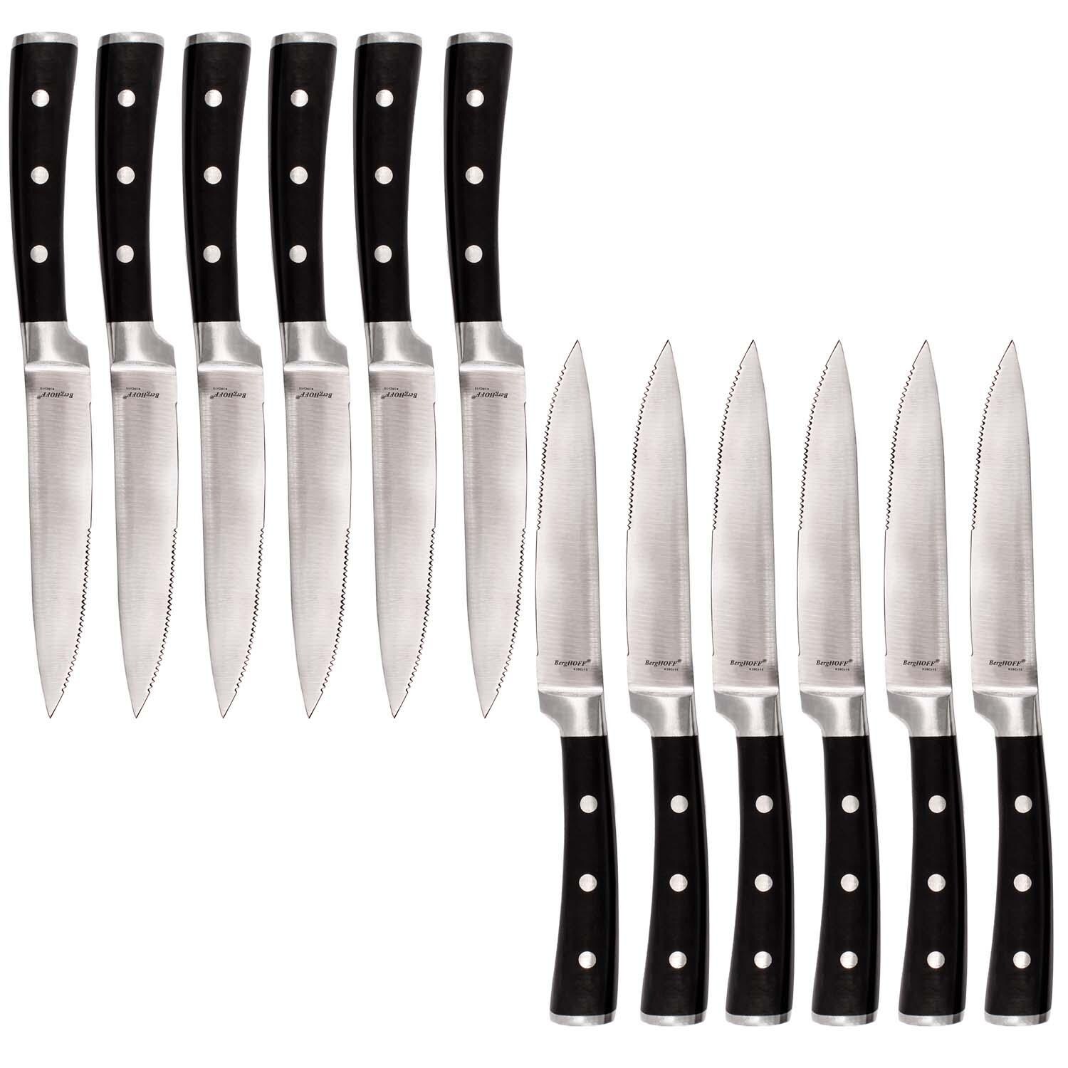 BergHOFF 5-in Essentials Classico 12 Pc Stainless Steel Steak Knife Set - Alternate View - White Background thumbnail