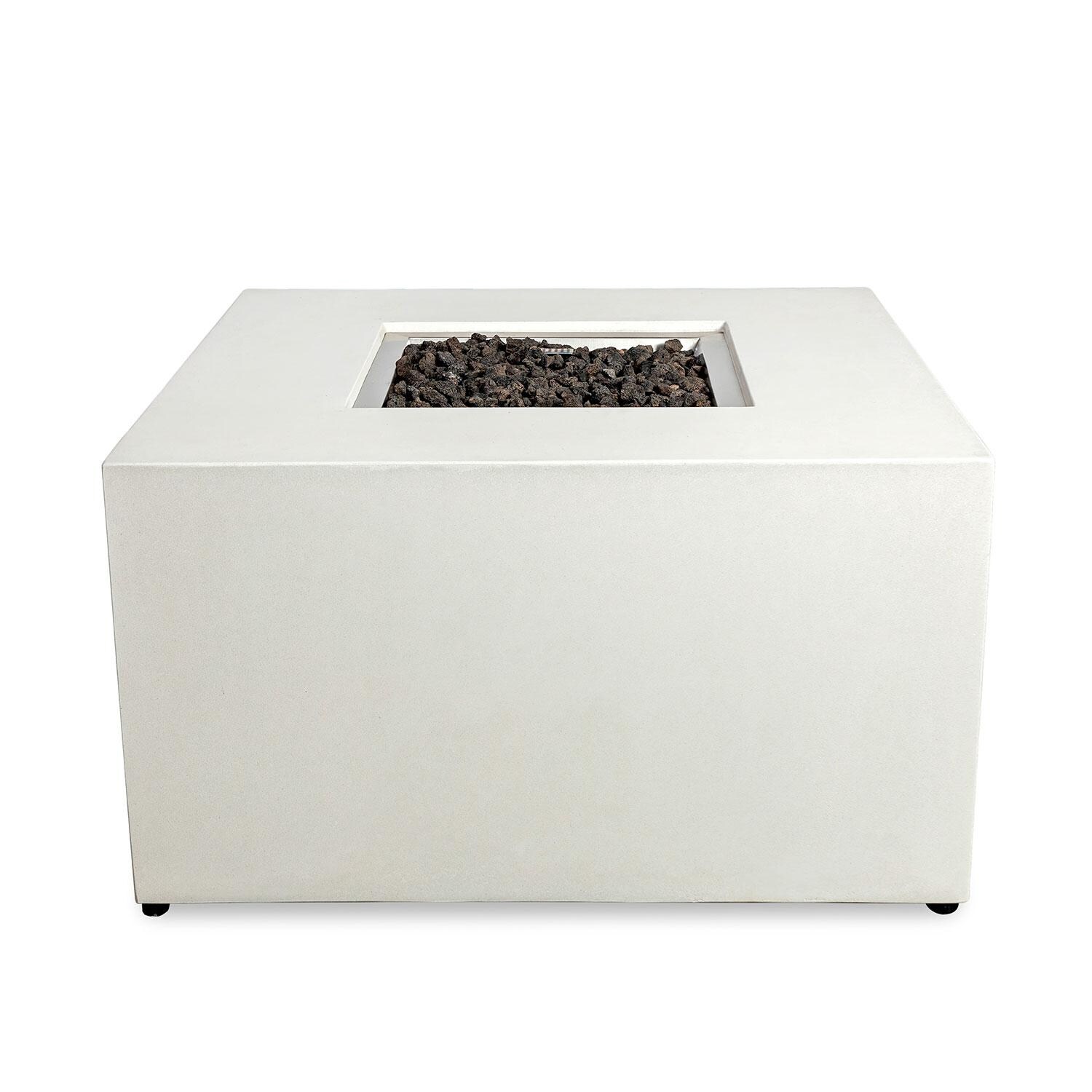 Glenwood 42-in Square Concrete Propane Fire Pit w/ Hidden Propane Tank in White by Lakeview Outdoor Designs - Off - White Background thumbnail
