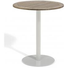 Travira 36 Inch Round Patio Bar Table W/ Tekwood Vintage Top By Oxford Garden image
