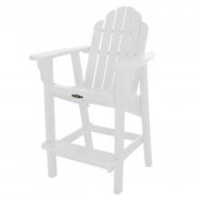 Pawleys Island Essentials Poly Lumber Counter Height Adirondack Patio Bar Stool - White