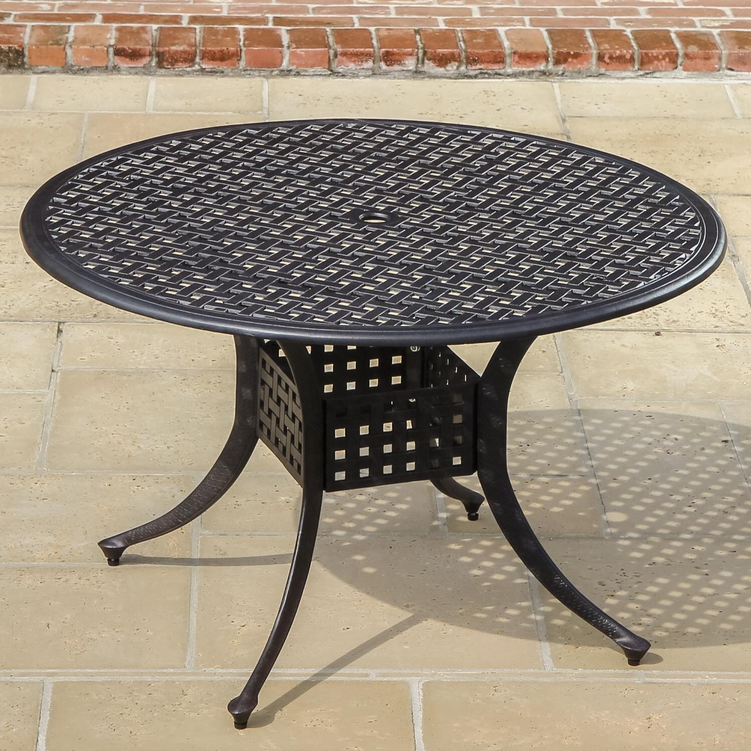48Inch Cast Aluminum Patio Dining Table By Lakeview Outdoor Designs