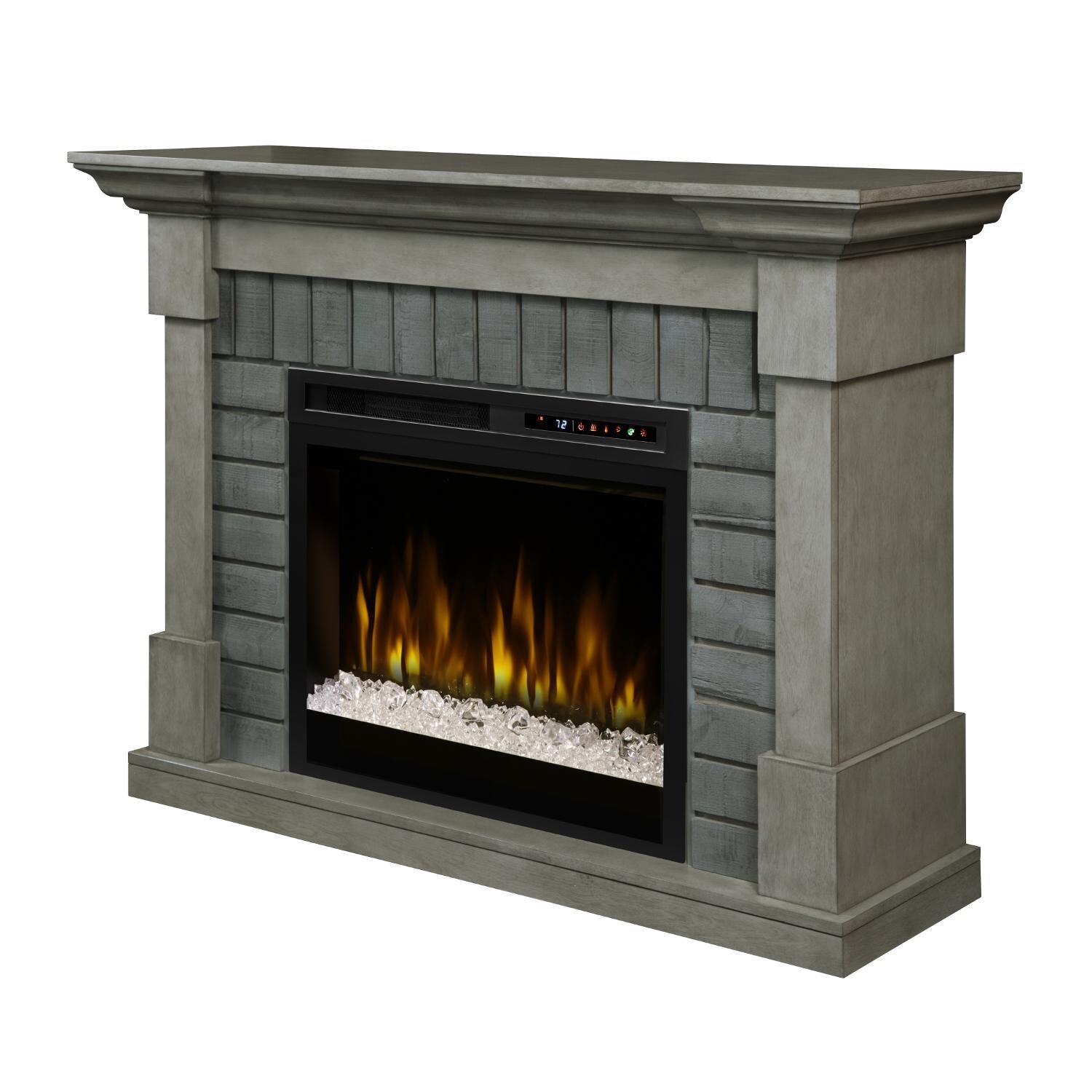 Dimplex - GDS28G8-1924SK - Royce 52-Inch Electric Fireplace Mantel - Glass Ember Bed - Smoke Stack Gray thumbnail