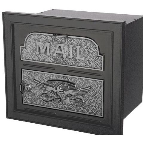 Classic Series Locking Column Mailbox Faceplate Charcoal W/ Satin