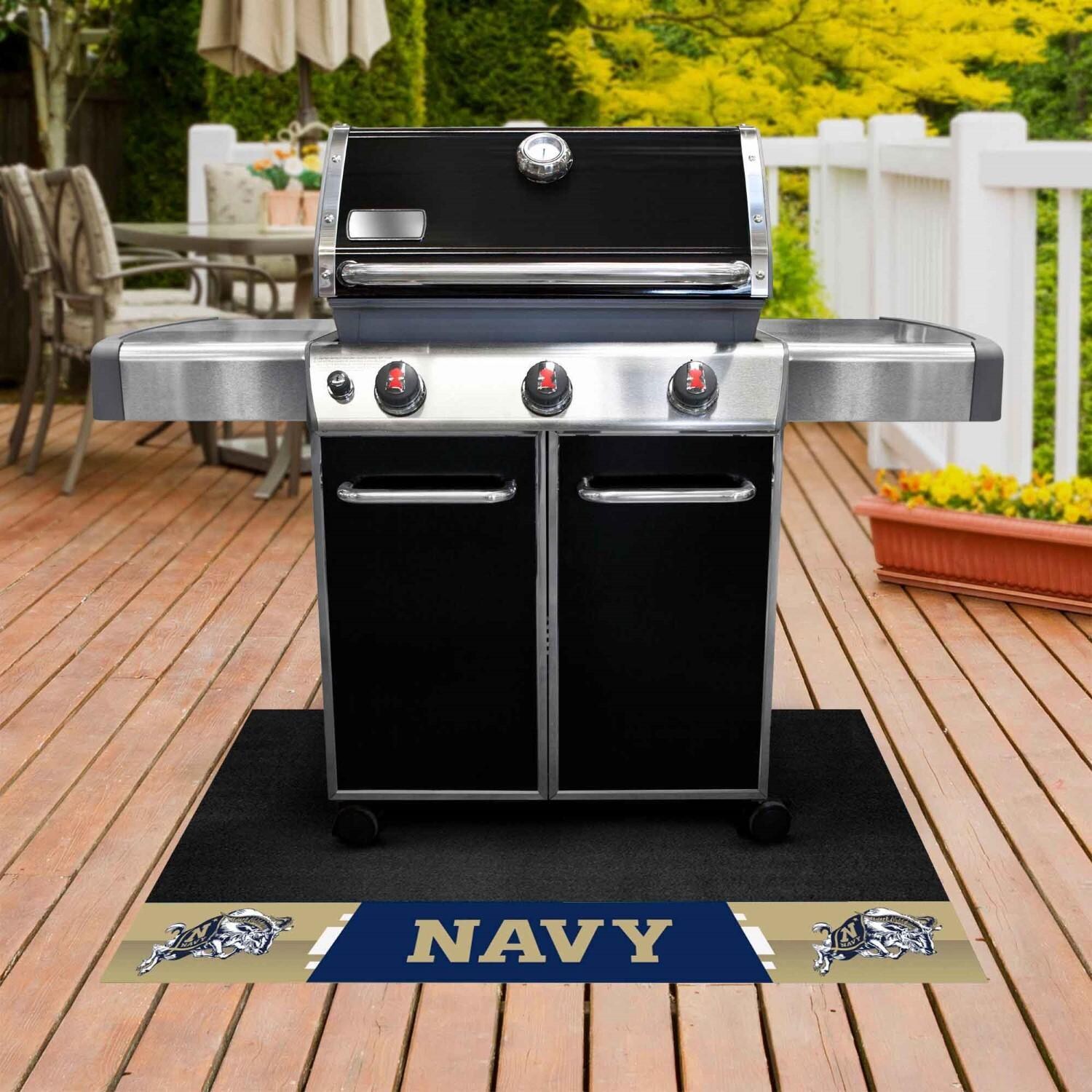 FANMATS 21630 U.S. Naval Grill Mat - White Background thumbnail