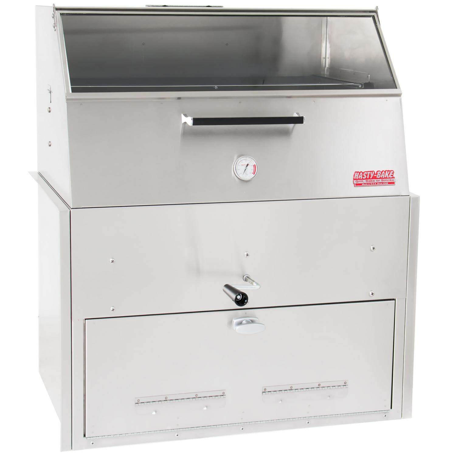 Hasty-Bake Fiesta Built-In Charcoal Grill - Angled View thumbnail