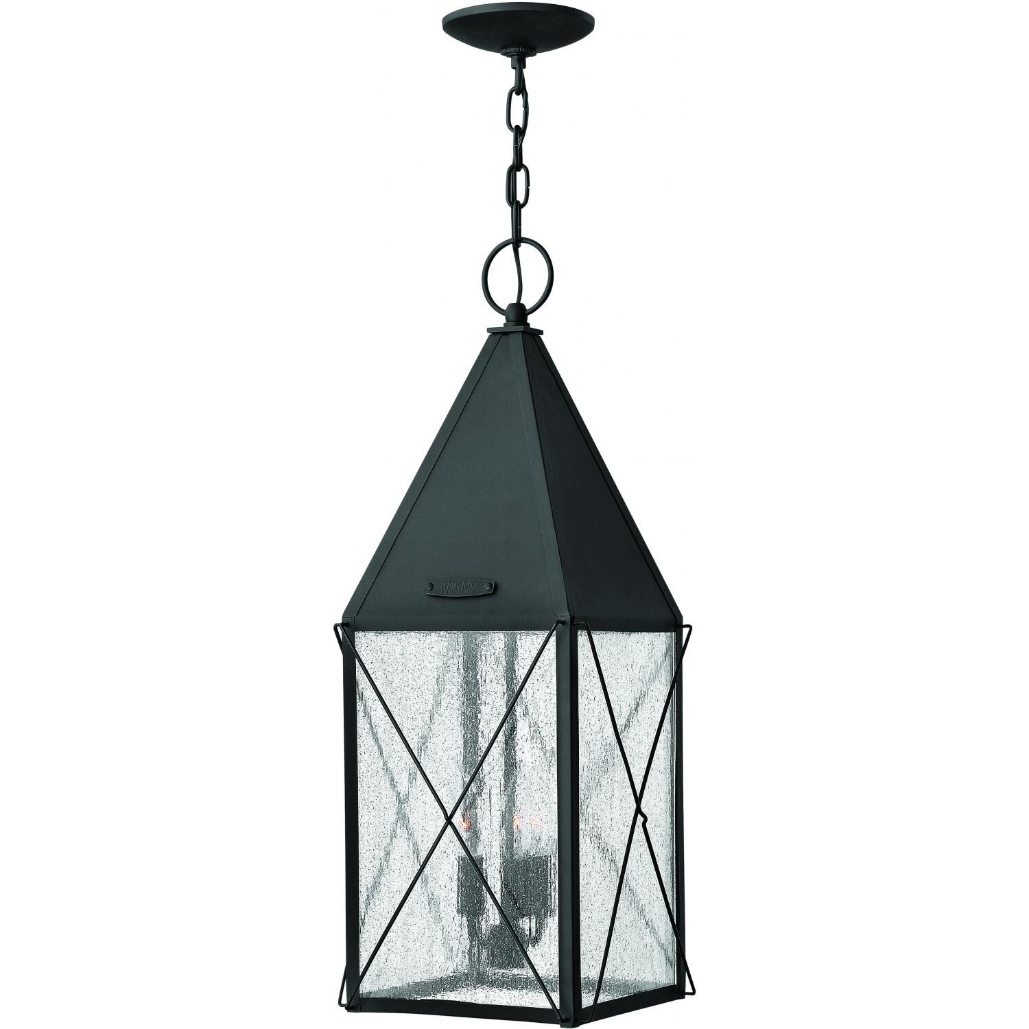 Hinkley Lighting York 1842BK 60W Three Light Outdoor Ceiling Light - Black thumbnail