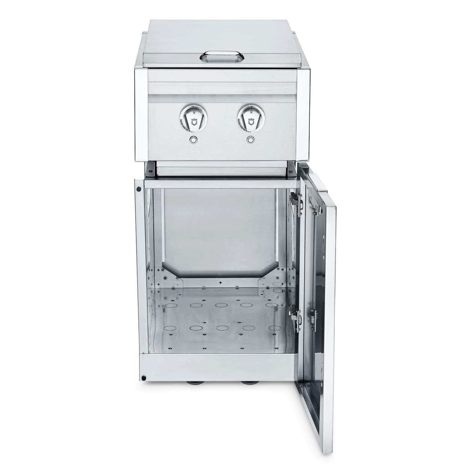 Crown Verity Infinite Series 18-Inch Stainless Steel Cabinet Module w/ Natural Gas Dual Side Burner & Light Package - ICM-SBNG-LT