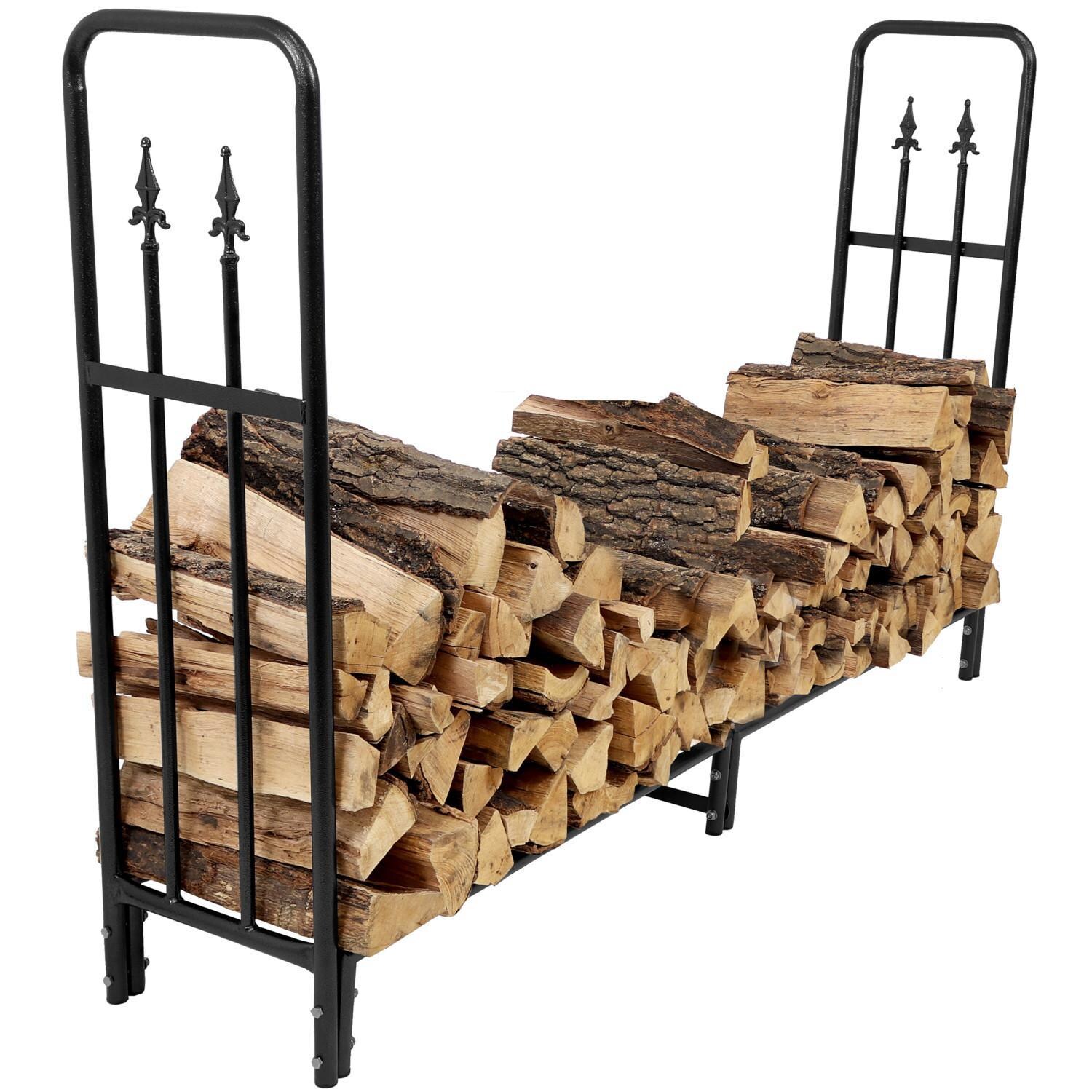 Ultimate Patio Decorative Firewood Log Rack & Cover - 6-Foot