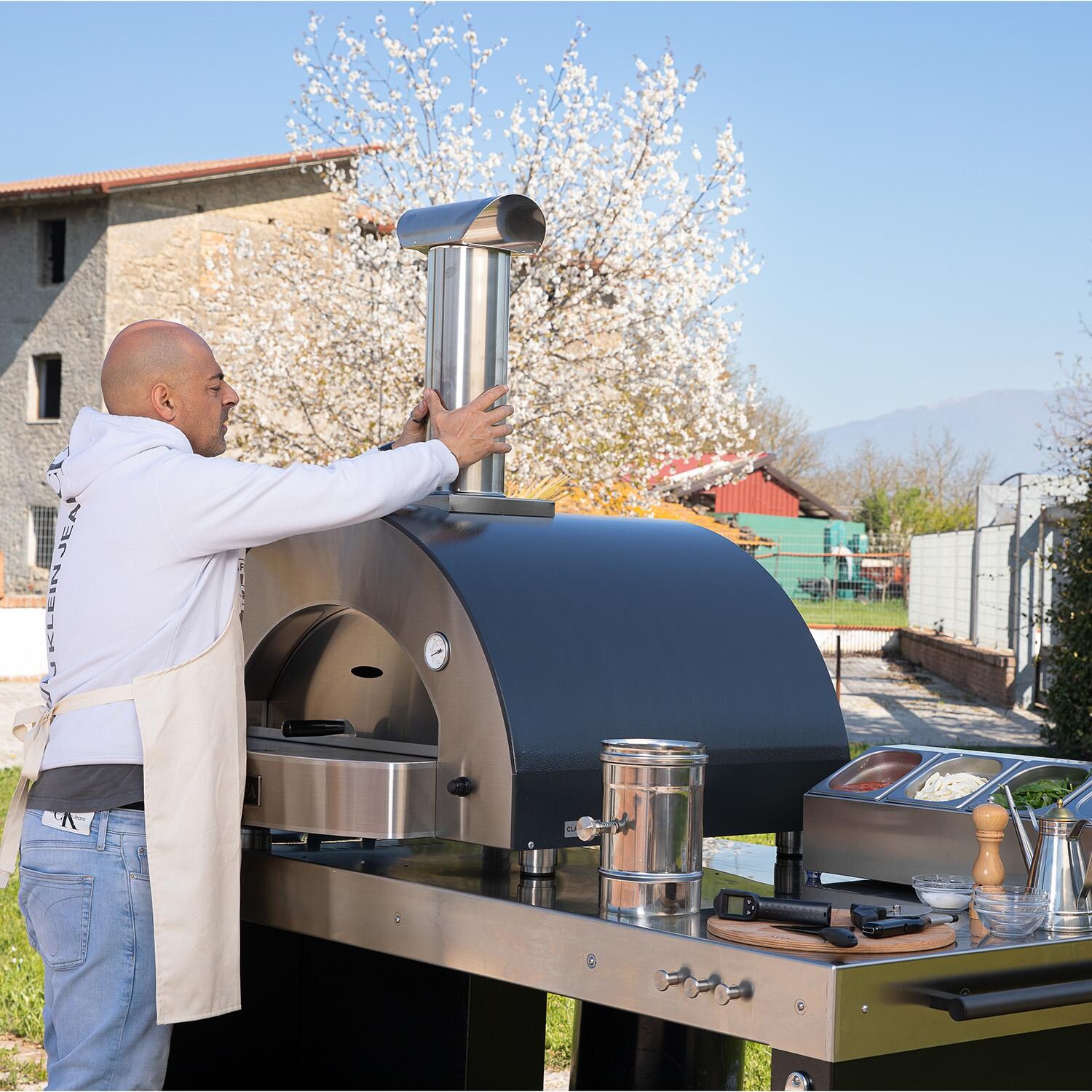 Alfa AC-KITLOWSLO2P Low & Slow Kit For 2 Pizze - Removing Chimney - Lifestyle thumbnail