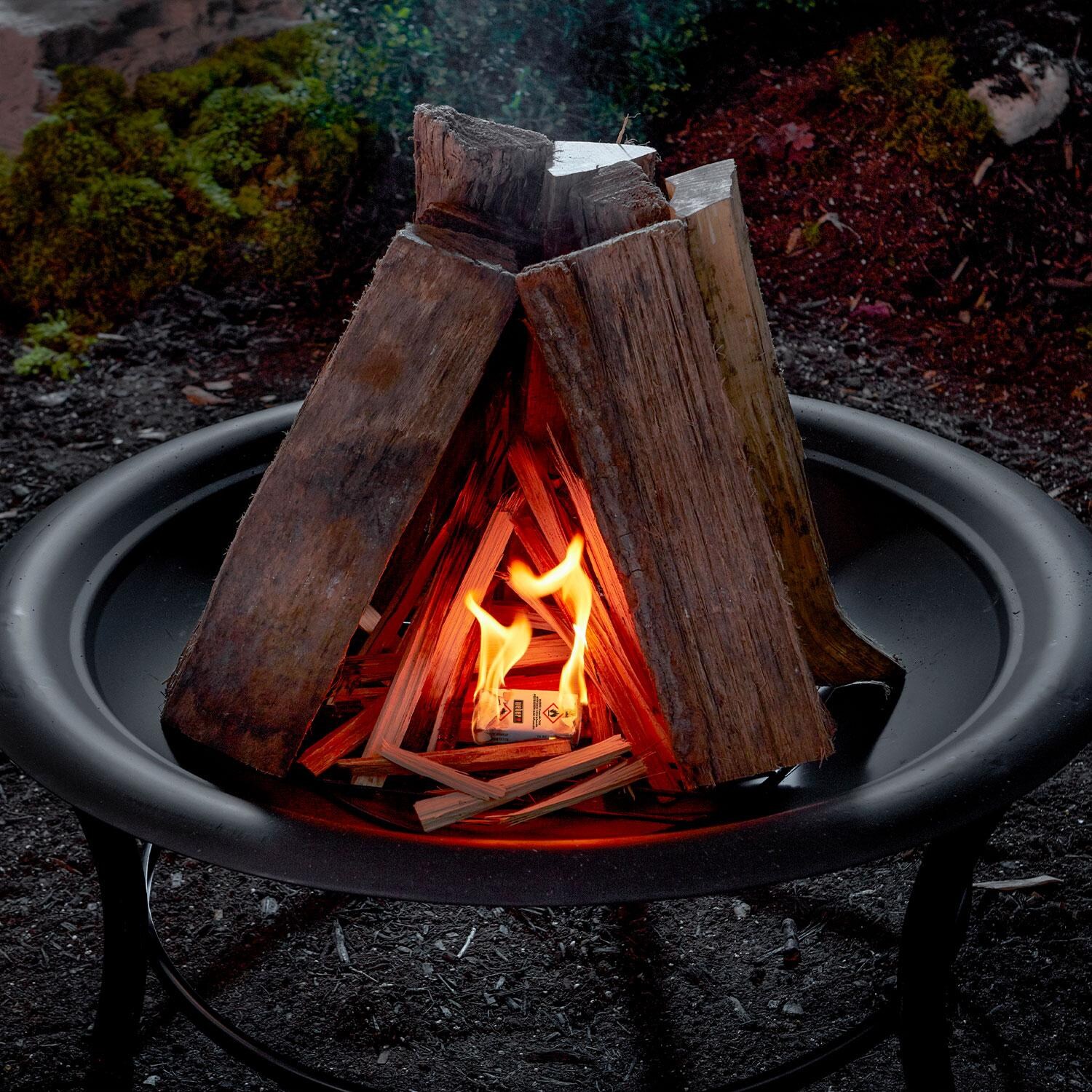 Weber 7480 12 Pc Rapidfire Fire Starters - Burning Wood - Lifestyle thumbnail