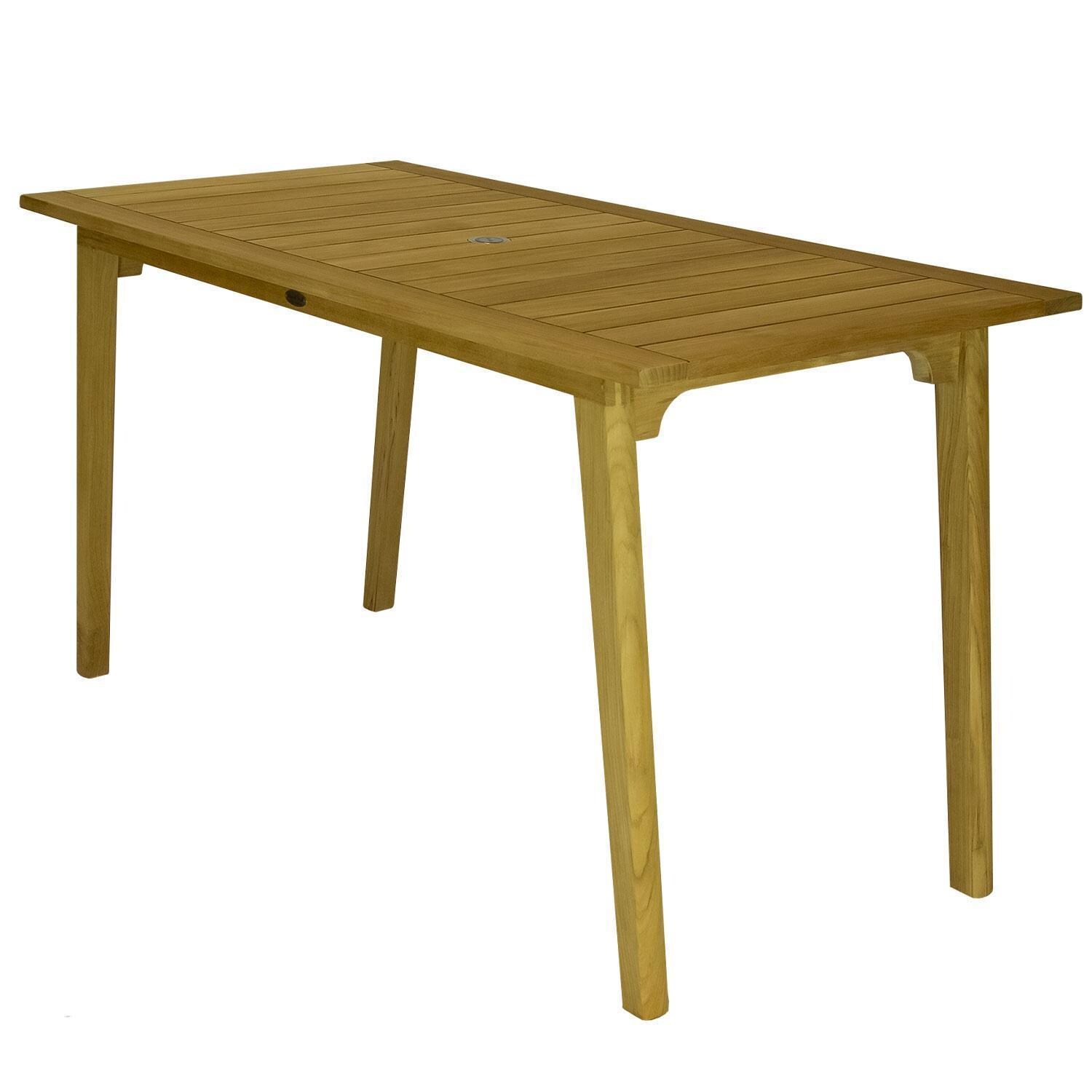 Admiral 5 Pc Counter Height Dining Set in Brown Sand by Royal Teak Collection - Dining Table - Right Angle - White Background thumbnail