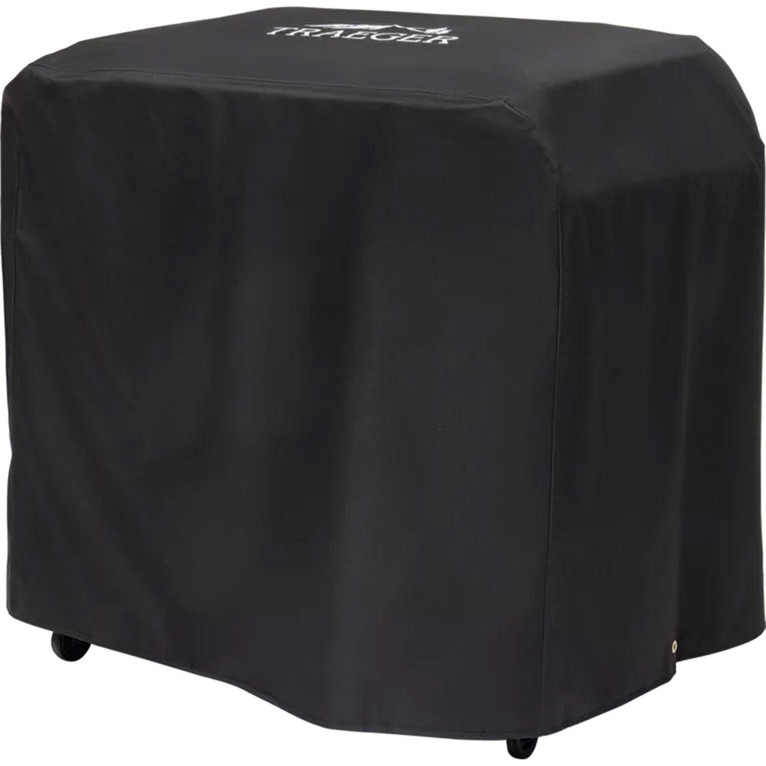 Traeger BAC889 Flatrock 3-Zone Grill Cover - Angled Left - White Background thumbnail