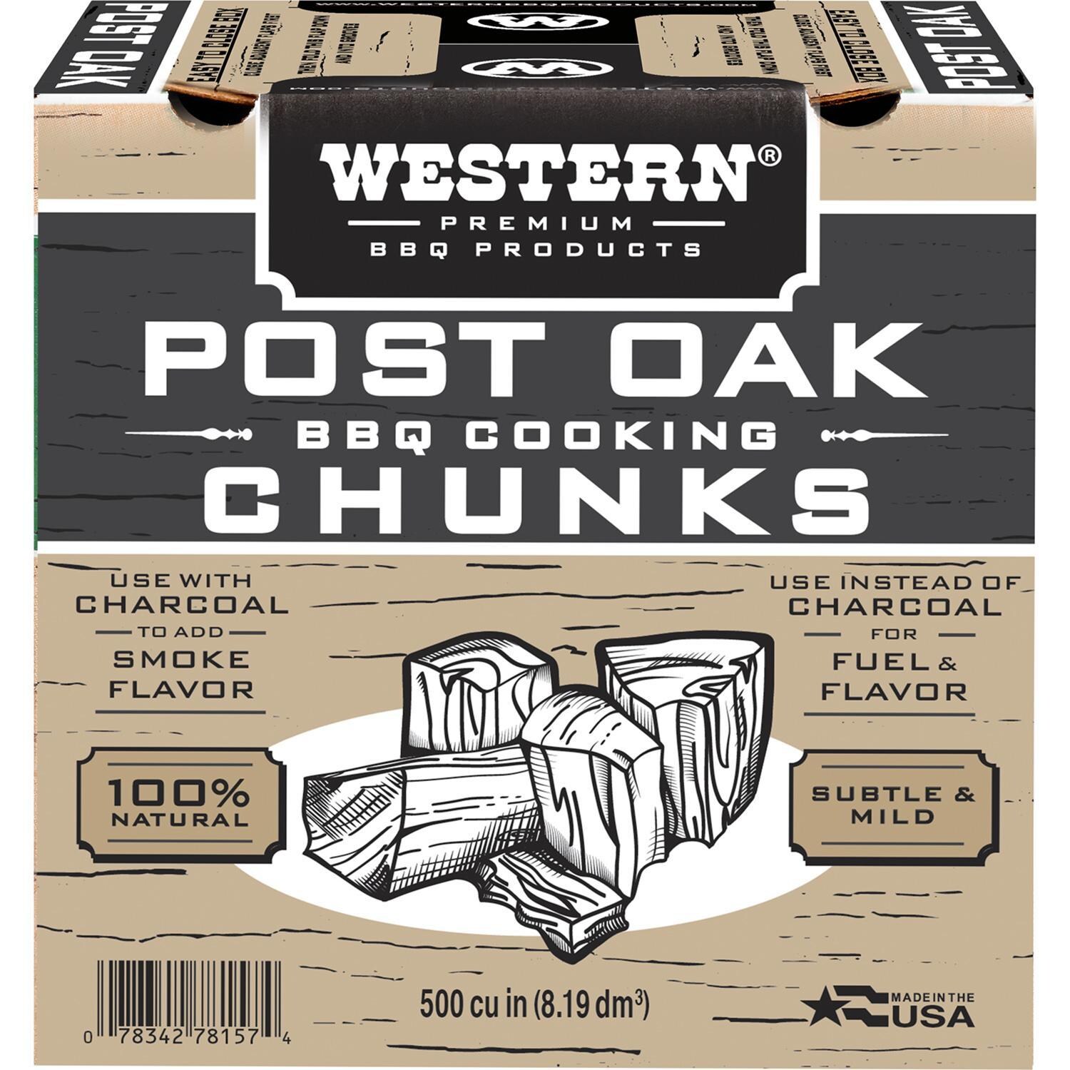 Western 500 Cu In Oak Chunks - White Background thumbnail