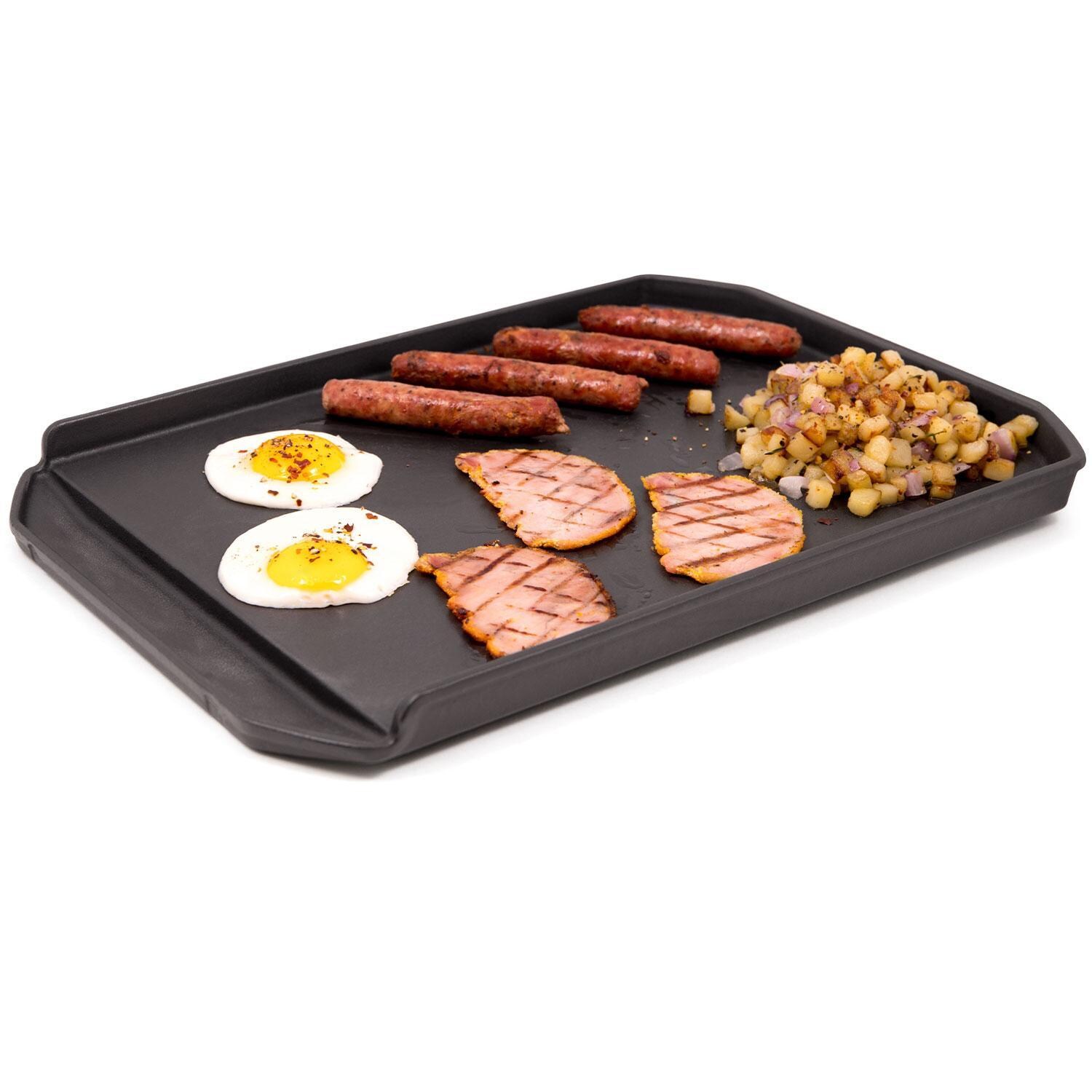 Broil King 11342 Cast Iron Plancha - Breakfast Food - White Background thumbnail