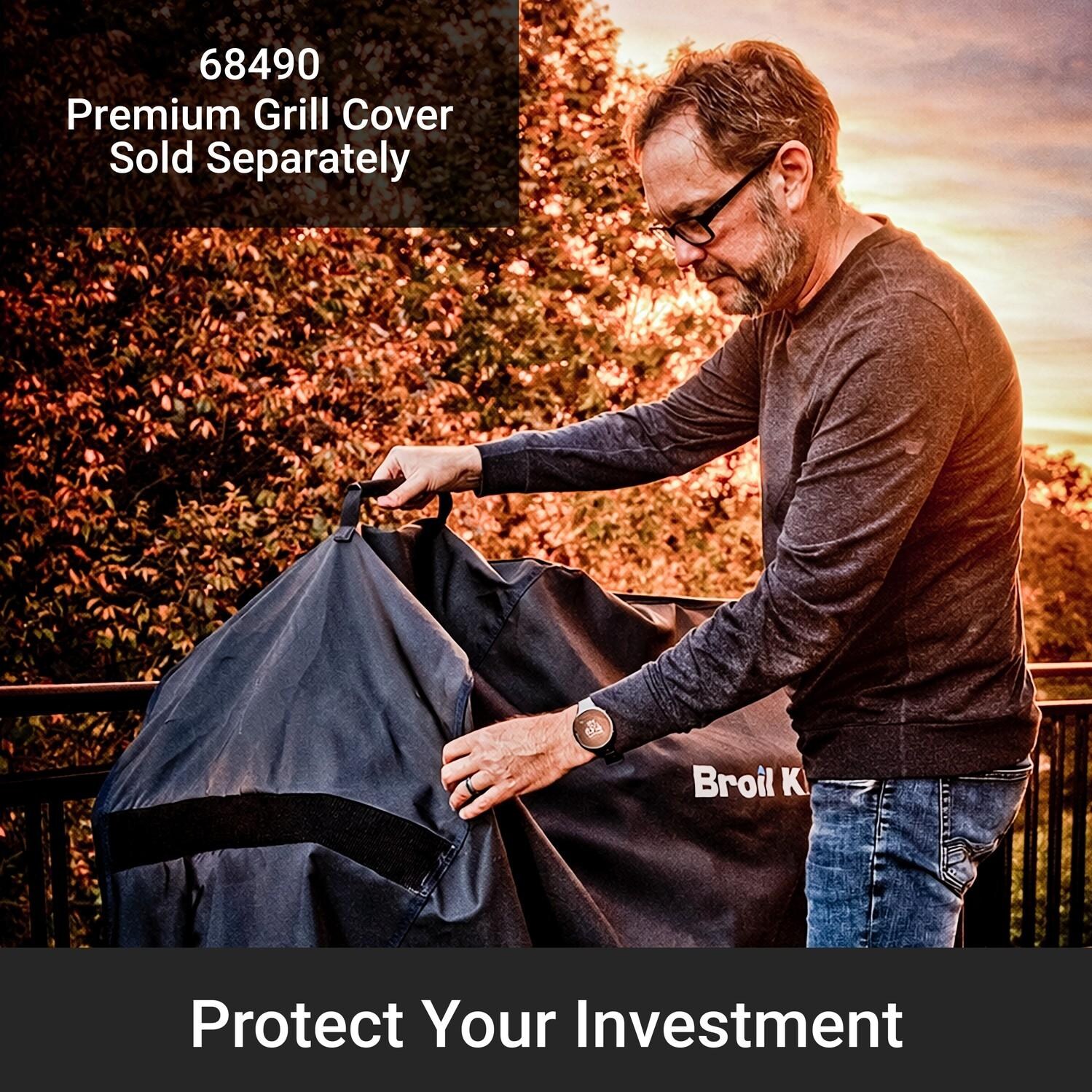 Broil King 689244 Regal Q 690 Pro IR Propane Grill - Premium Grill Cover - Detail thumbnail