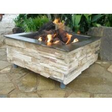 FireScapes Mountain Ledge Square Propane Fire Pit