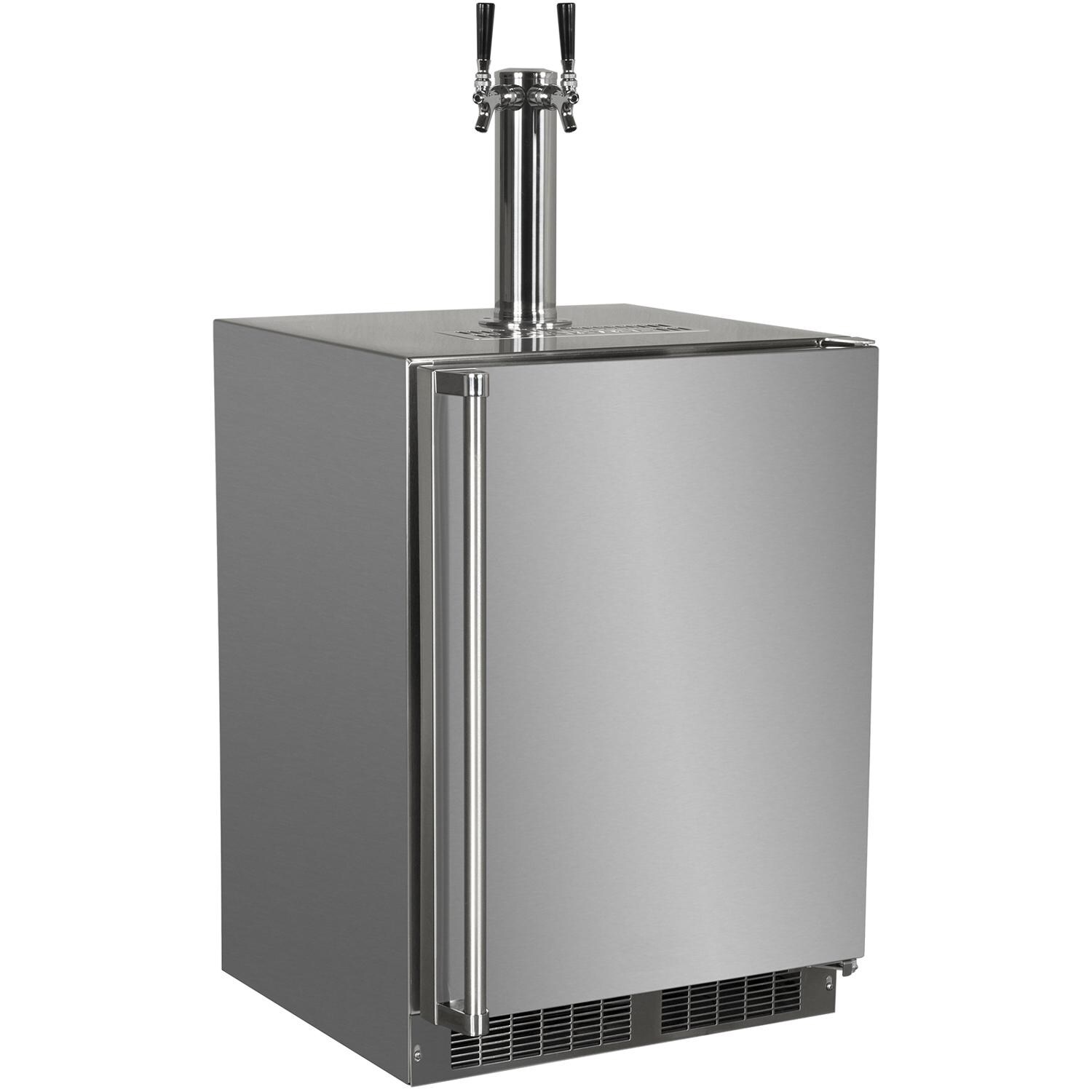 Marvel 24-Inch 5.7 Cu. Ft. Built-in Outdoor Rated Twin Tap Beer Dispenser - Stainless Steel - MOKR124SS31A
