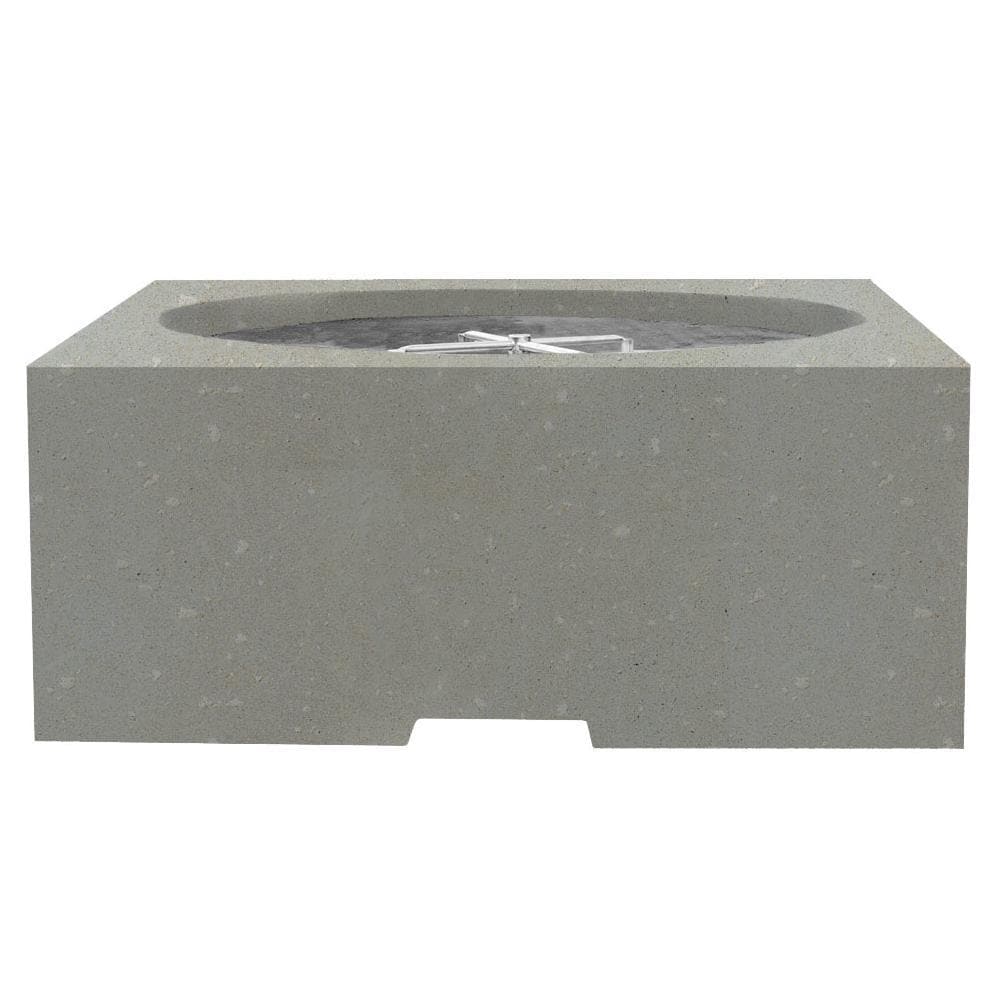 Piazza 39-in Square GFRC Propane Fire Pit in Natural by Prism Hardscapes