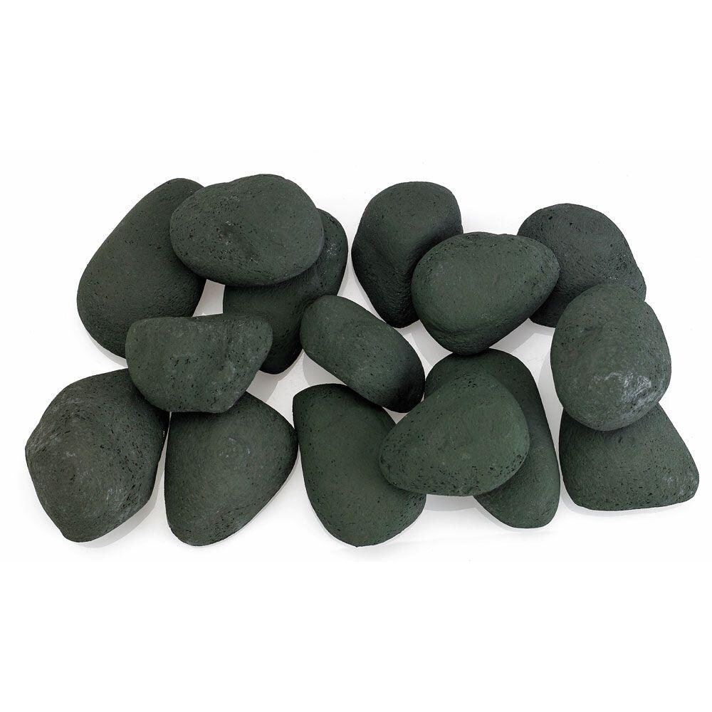 BBQGuys Signature AFG-LSTONE-MB-15 Matte Black Lite Stones - Top View thumbnail
