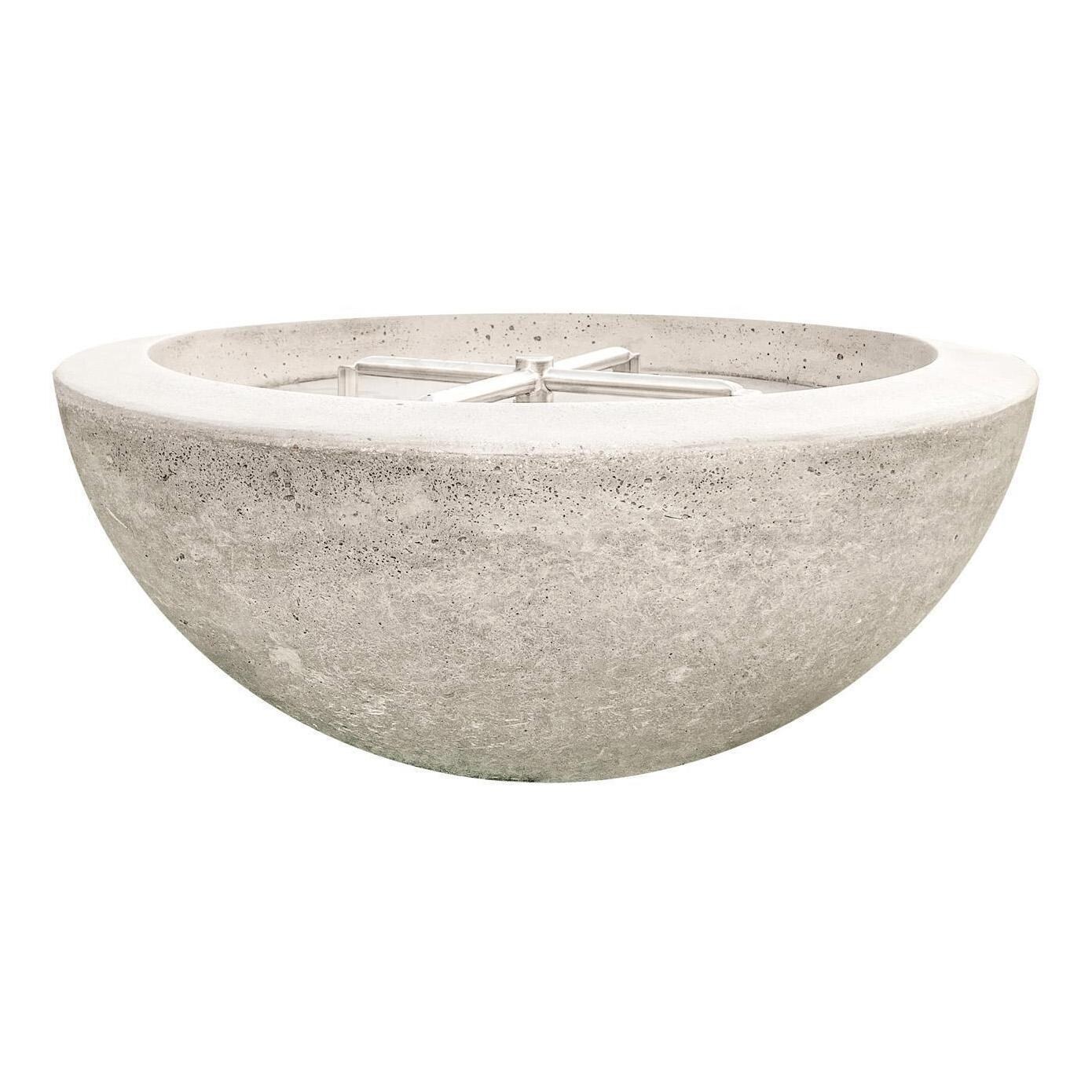 Moderno 2 29-in Round Glass Fiber Reinforced Concrete Propane Fire Bowl in Natural by Prism Hardscapes - White Background thumbnail