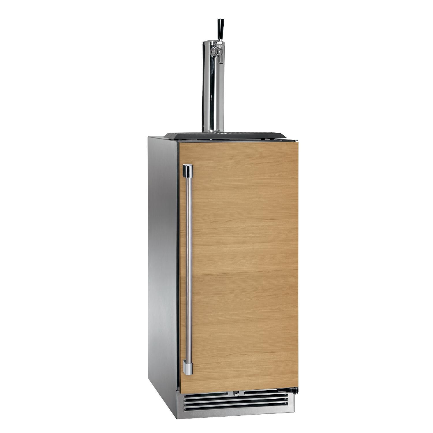 Perlick 15-Inch Signature Series Stainless Steel Panel Ready Outdoor Beverage Dispenser w/ Door Lock - Right Hinged - HP15TO-4-2RL-1