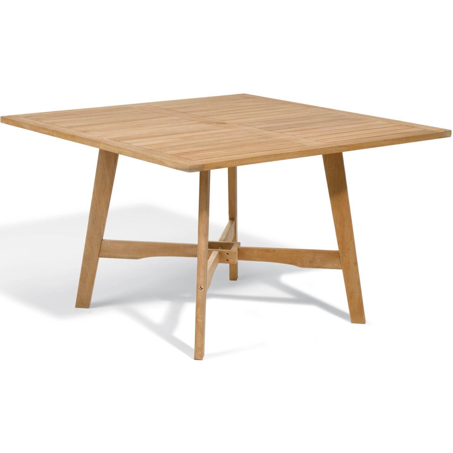 Wexford 48 Inch Square Natural Shorea Patio Dining Table By Oxford