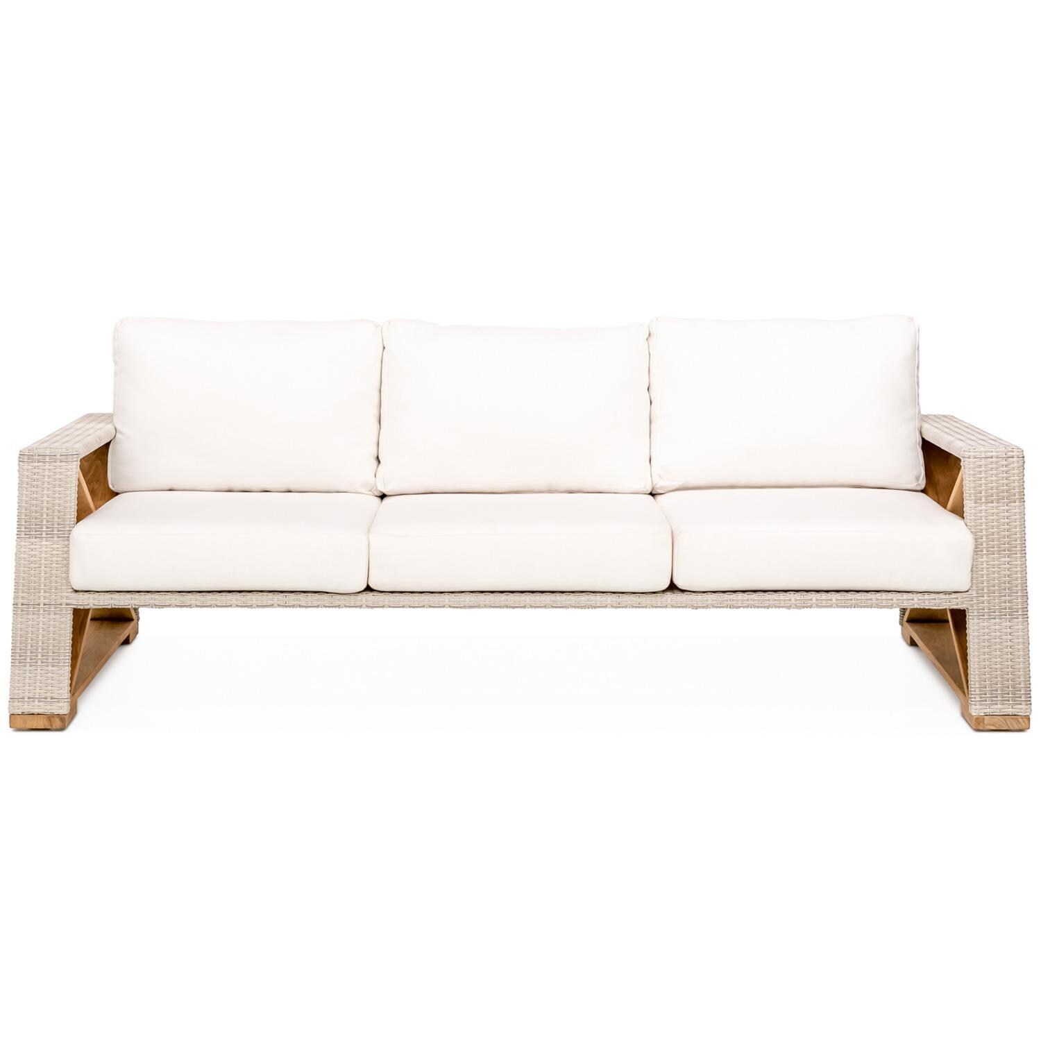 Caicos Sofa in Natural By Teak + Table