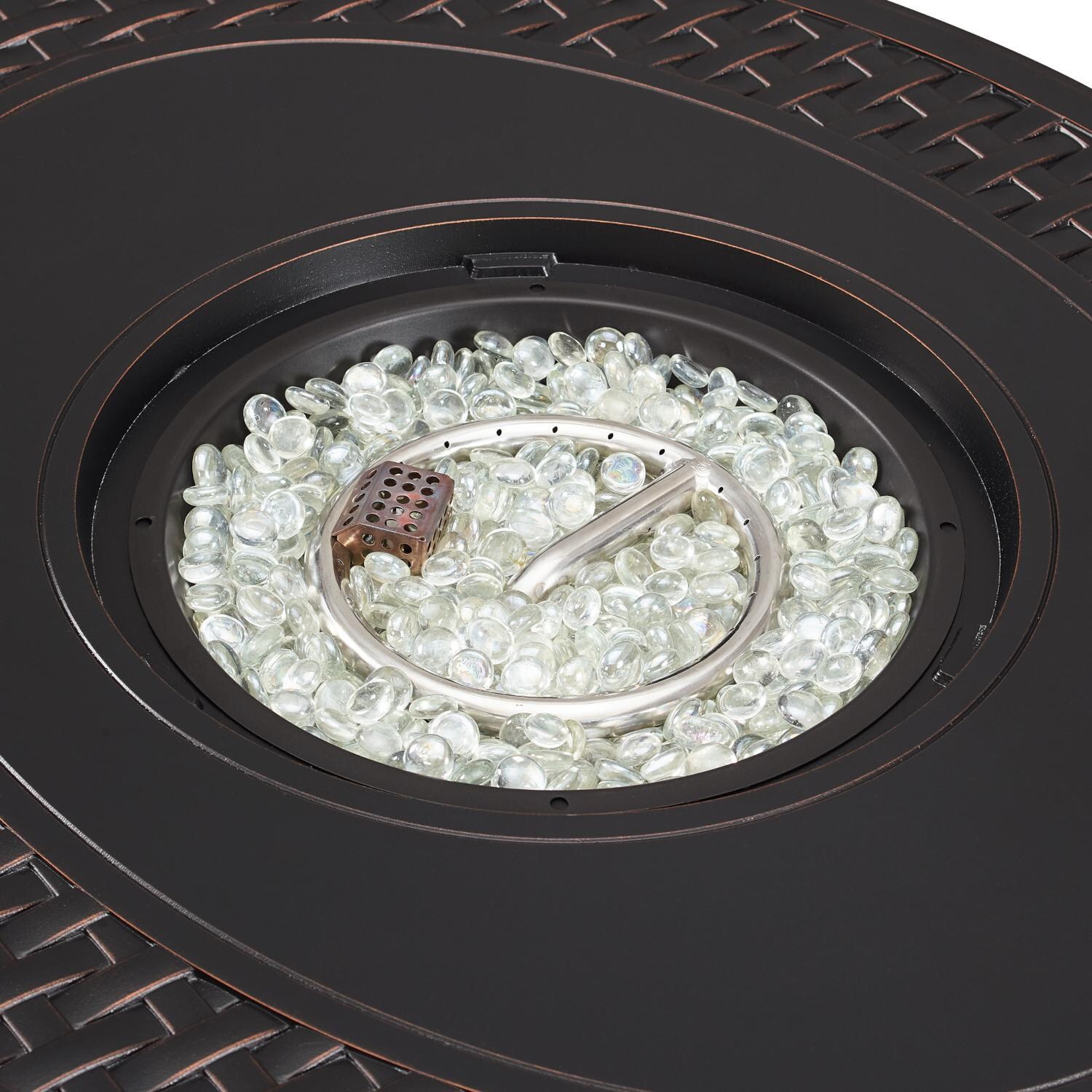 Ultimate Patio 63696-NG Welcome View 40-Inch Oval Aluminum Natural Gas Fire Pit - Burner thumbnail