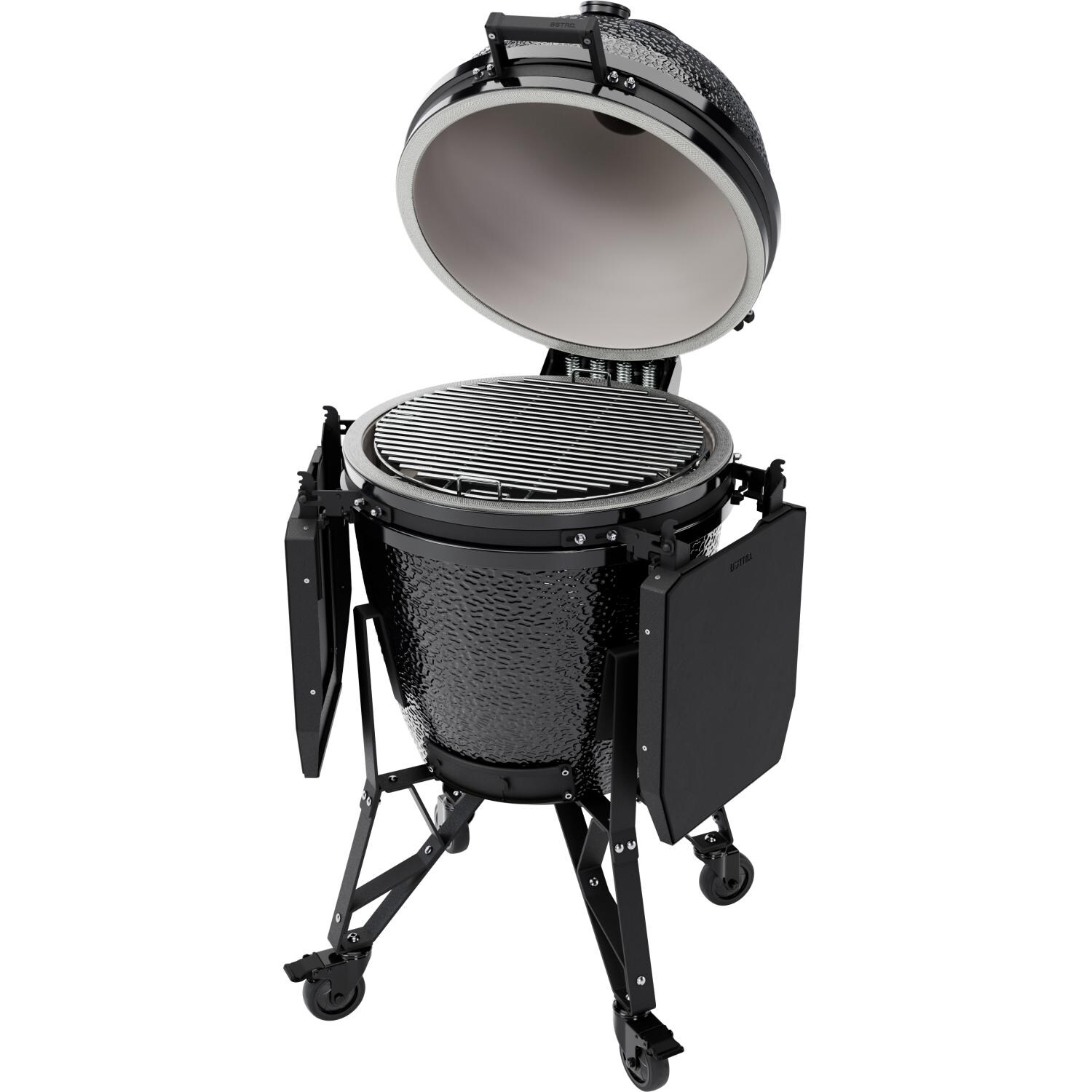 BSTRD.CORE B311G-USA Large Complete Kamado Grill in Gloss Graphite - Open Side - White Background thumbnail