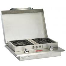 Bull Drop-In Natural Gas Double Side Burner W/ Stainless Steel Lid - 60099 image