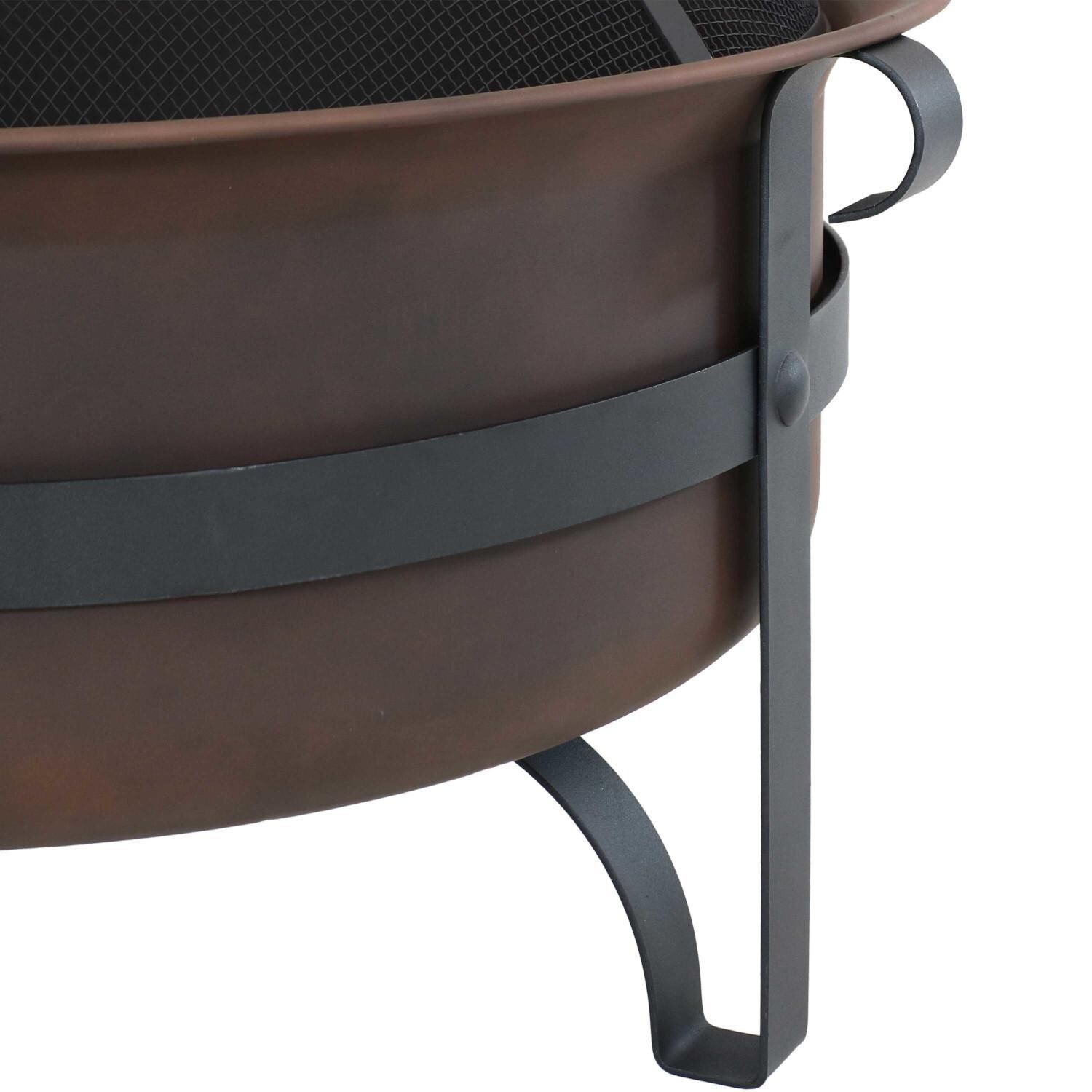 Ultimate Patio 29-Inch Steel Cauldron Wood Burning Fire Pit - Leg Detail thumbnail