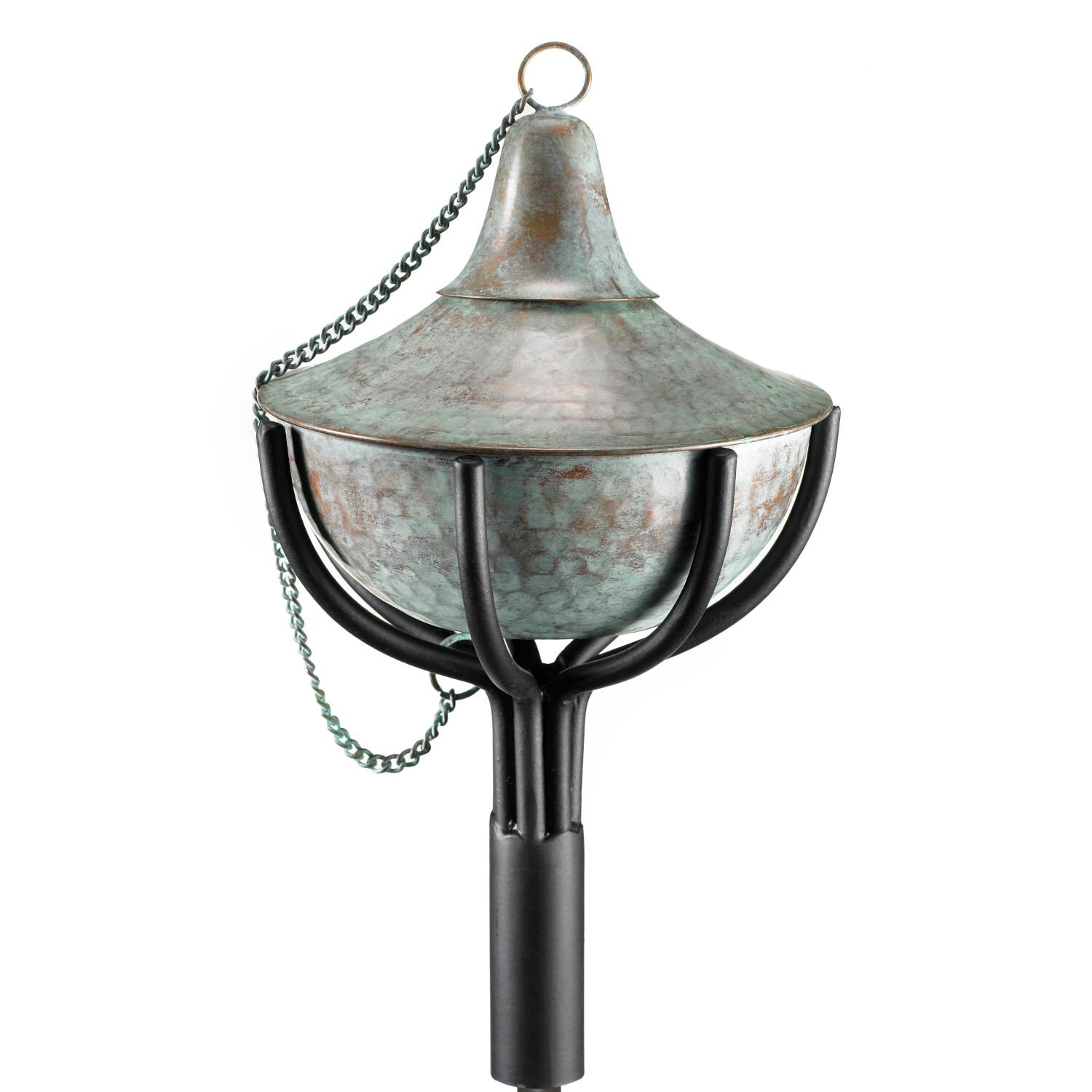 Set of 4 Medium Citronella Torches By Good Directions - Blue Verde