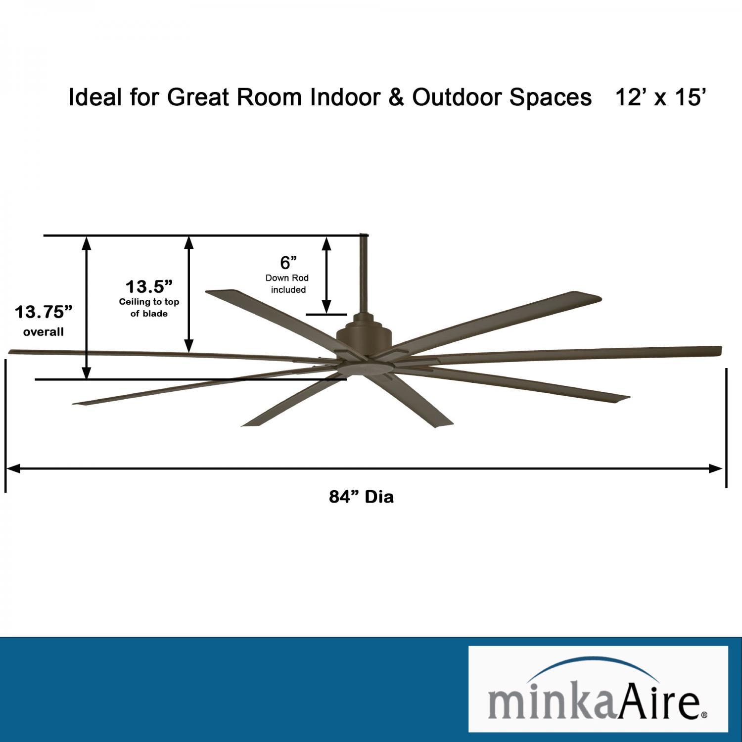 Minka-Aire Xtreme H2O 84-Inch 8-Blade Ceiling Fan in Oil Rubbed