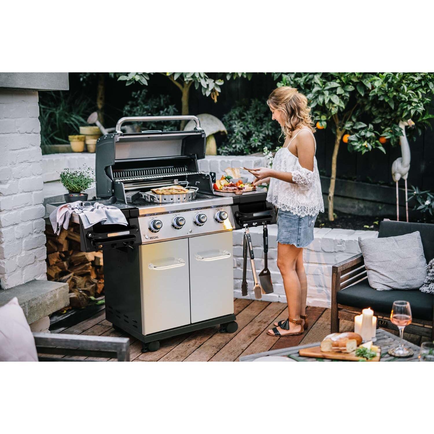 Broil King 956317 Regal S420 Pro 25-Inch Natural Gas Grill - At the Grill - Lifestyle thumbnail