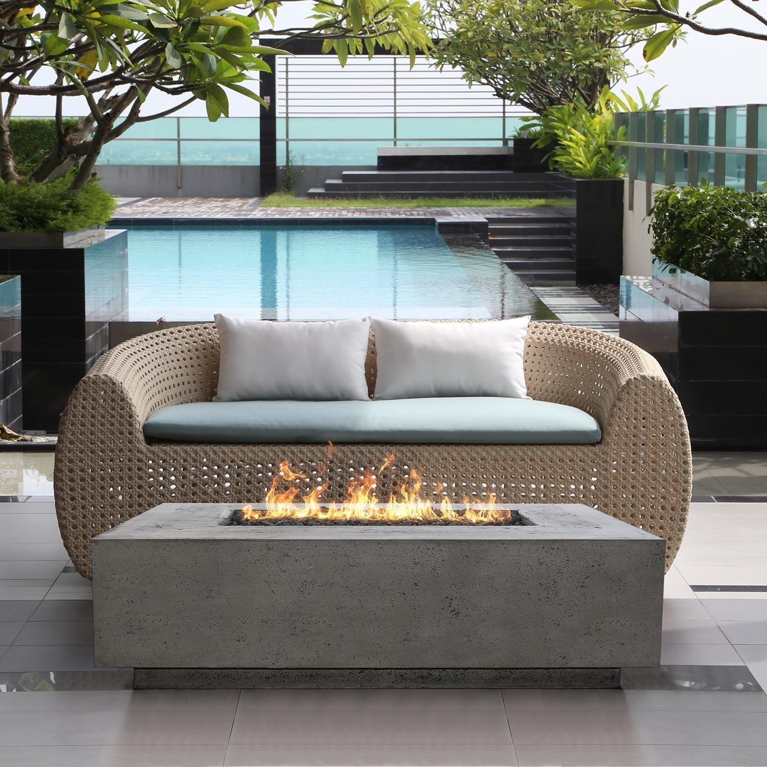 Prism Hardscapes SCPH-405-1NG Tavola 1 56-Inch Natural Gas Rectangular Fire Pit Table - Lifestyle (NOT ACTUAL COLOR) thumbnail