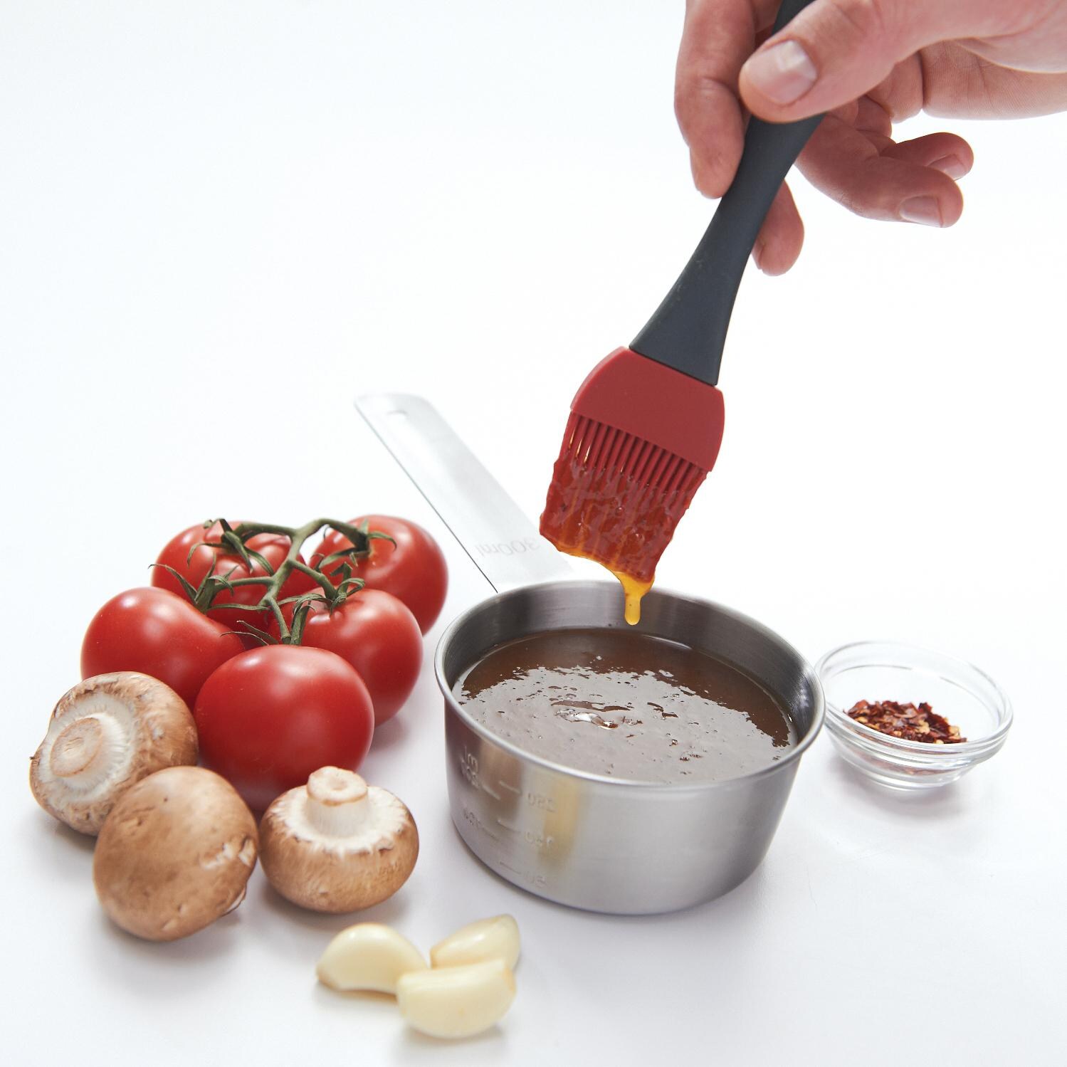Silicone Basting Brush & Stainless Steel Sauce Pot Set BBQGuys