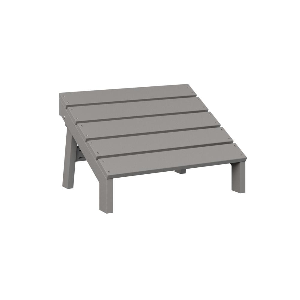 Berlin Gardens Mayhew Adirondack Folding Footstool - Light Gray thumbnail