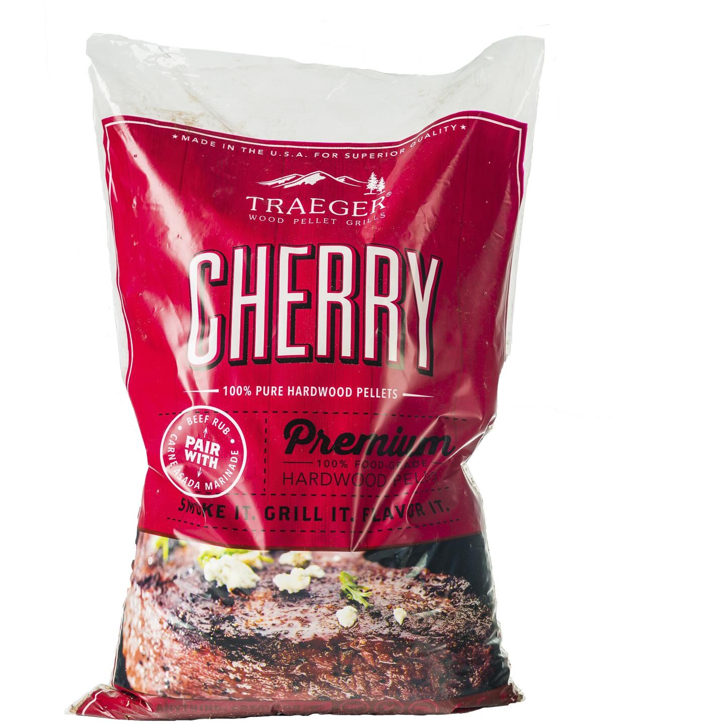 Traeger 20 Lb. Natural Hardwood Pellets Cherry BBQ Guys
