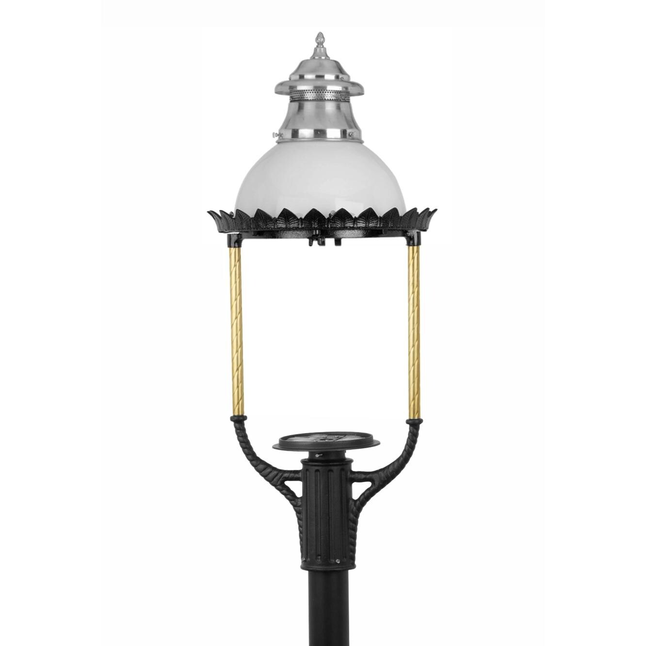 American Gas Lamp Works GL36 Cast Aluminum Manual Ignition Natural Gas Light With Triple Mantle Burner For Post Mount thumbnail